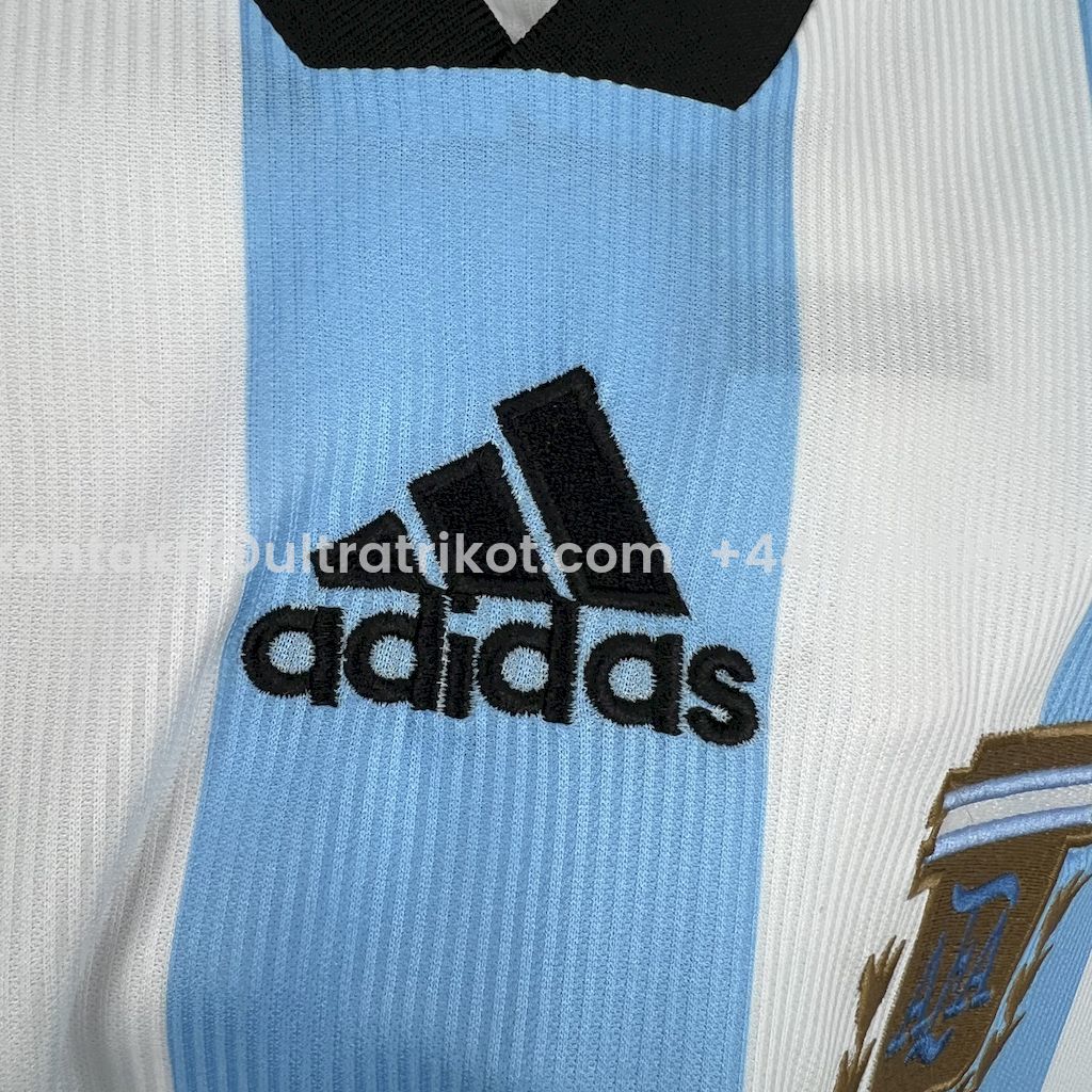UltraTrikot-Retro Argentina 1998 Home Long Sleeves Jersey