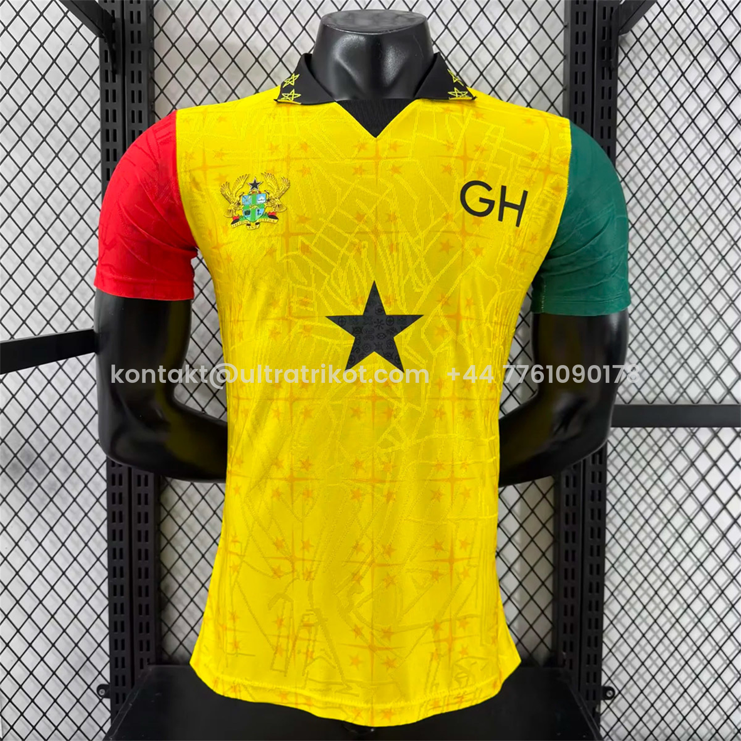 UltraTrikot-Ghana 2026 Coat Of Arms Yellow Special Jersey - Player Version