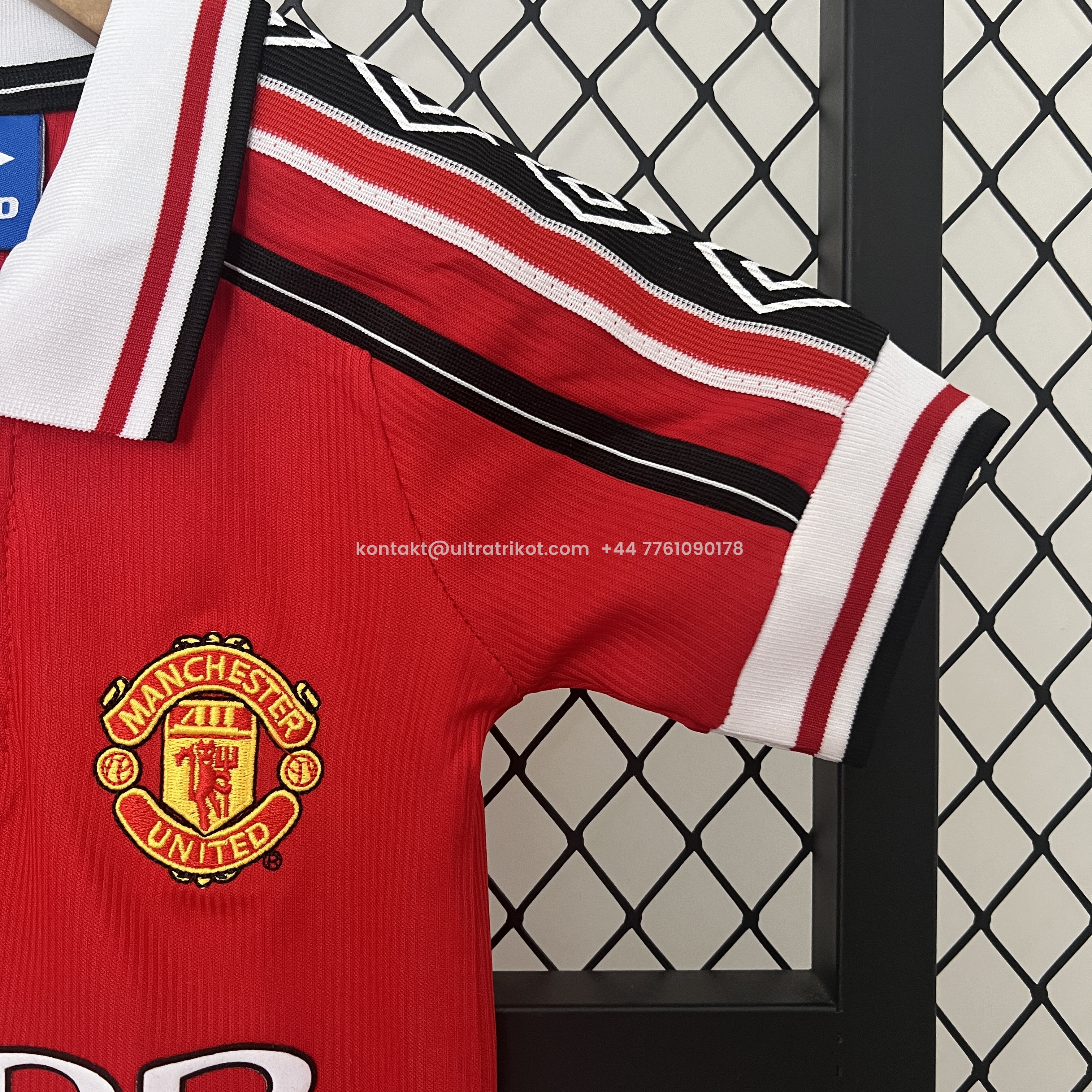 UltraTrikot-Retro Manchester United 1998-99 Home Stadium Kids Kit