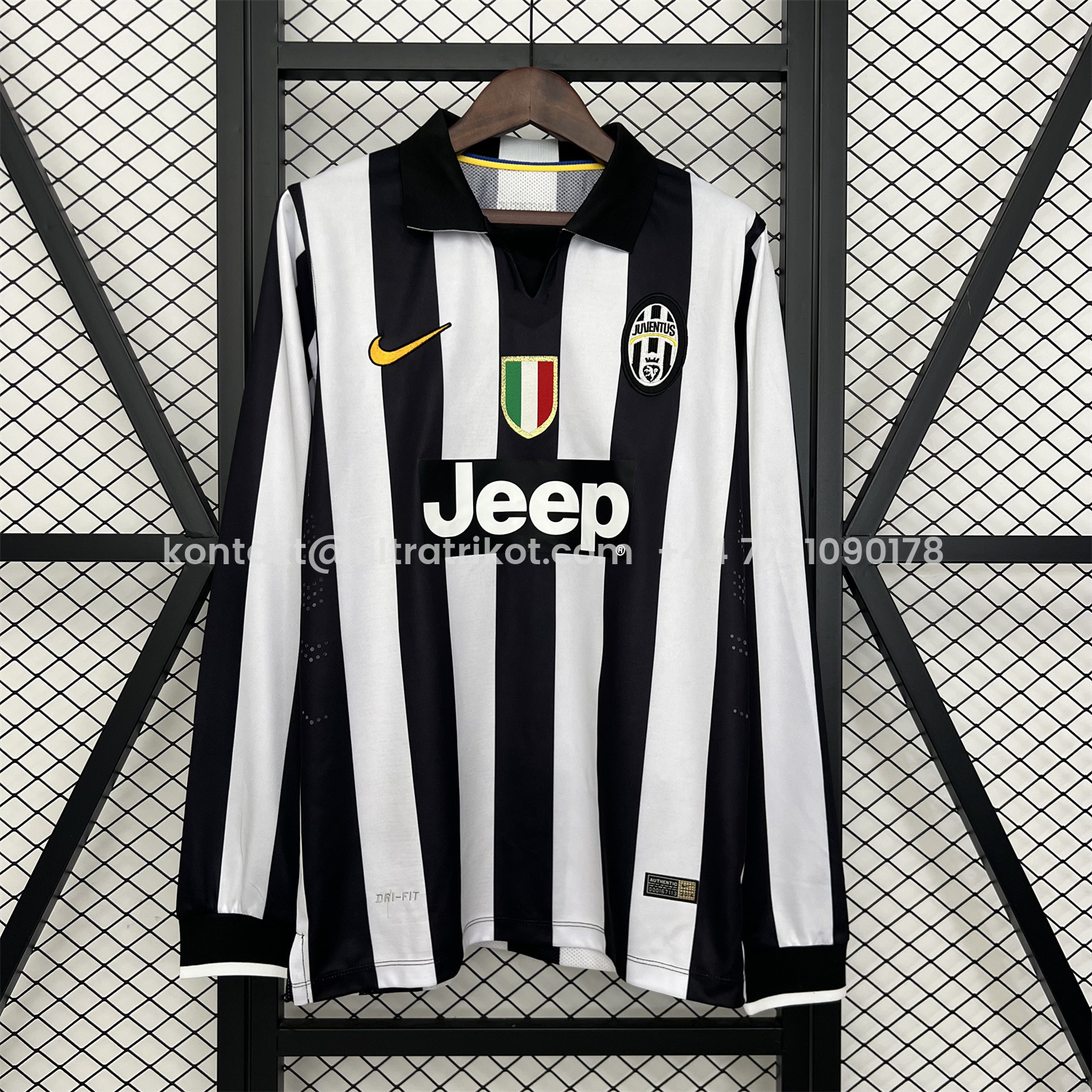 UltraTrikot-Retro Juventus 2014-15 Home Long Sleeves Jersey