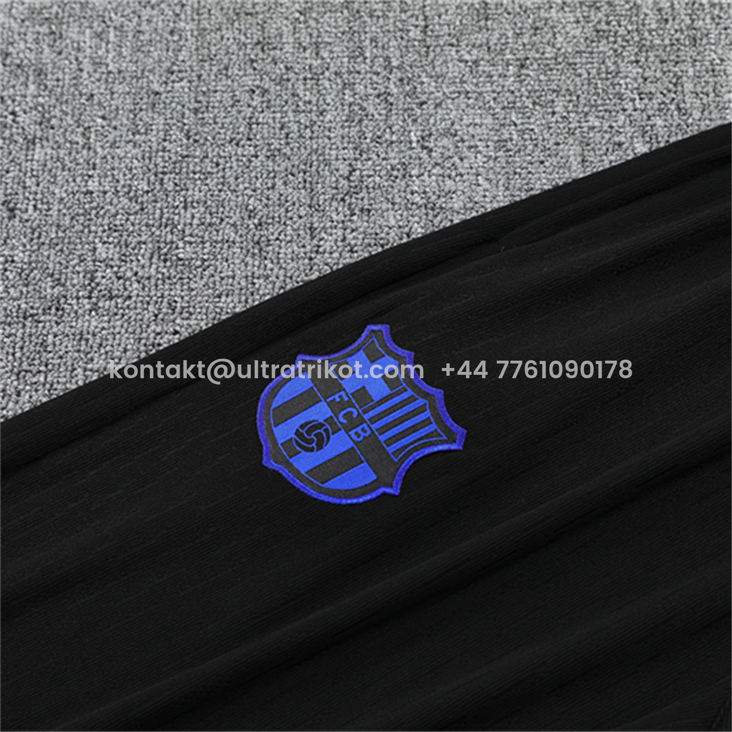 UltraTrikot-Barcelona 25-26 Long Sleeve Training Set - Grey Top & Black Pants