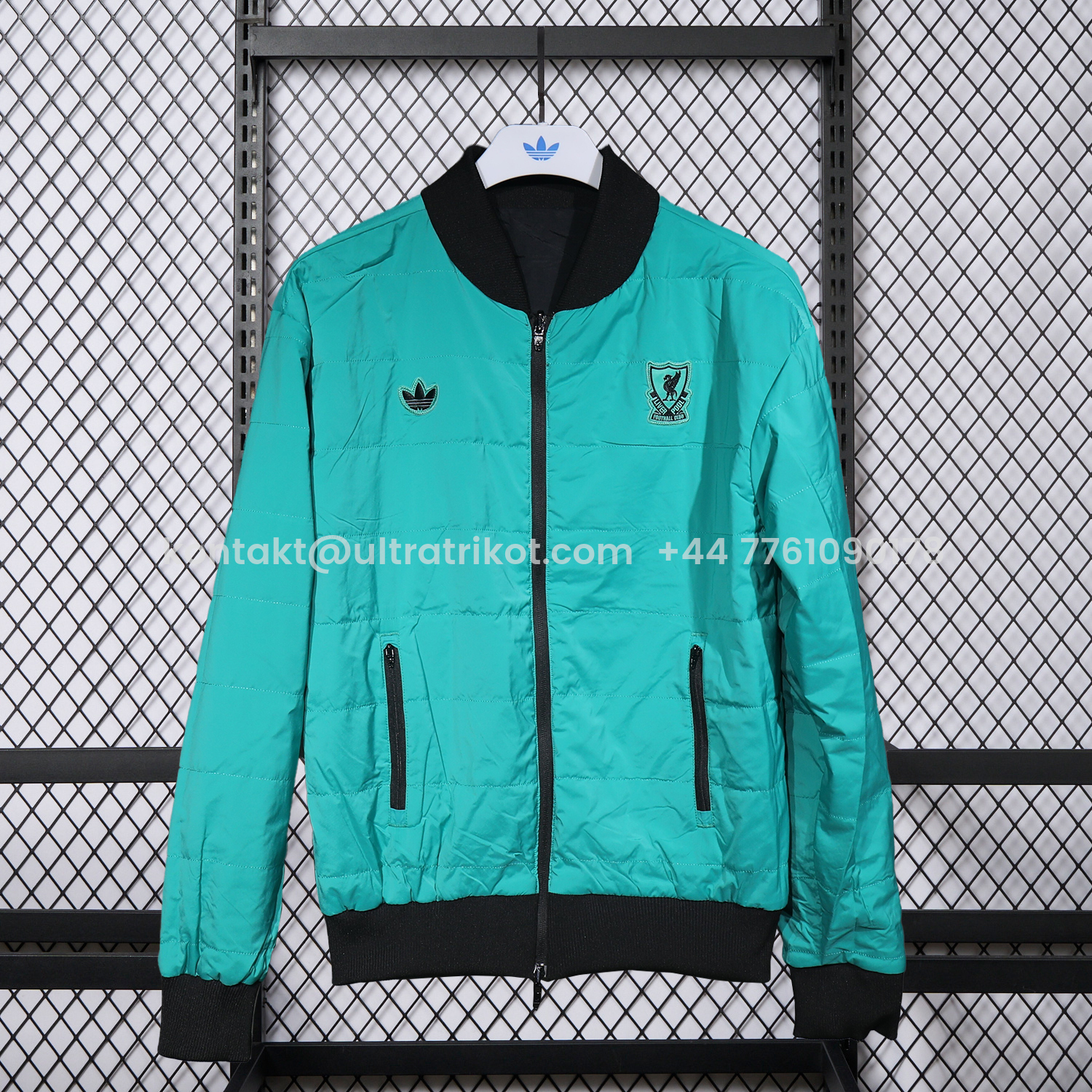 UltraTrikot-Liver.pool 25-26 Double Sided Reversible Windbreaker - Black & Green