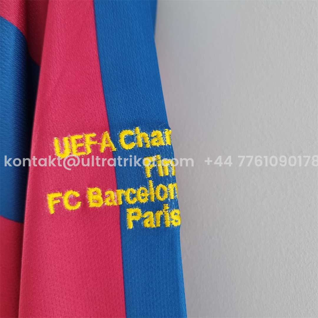 UltraTrikot-Retro Barcelona 05-06 Home Long Sleeve Jersey - UEFA Champions League Final