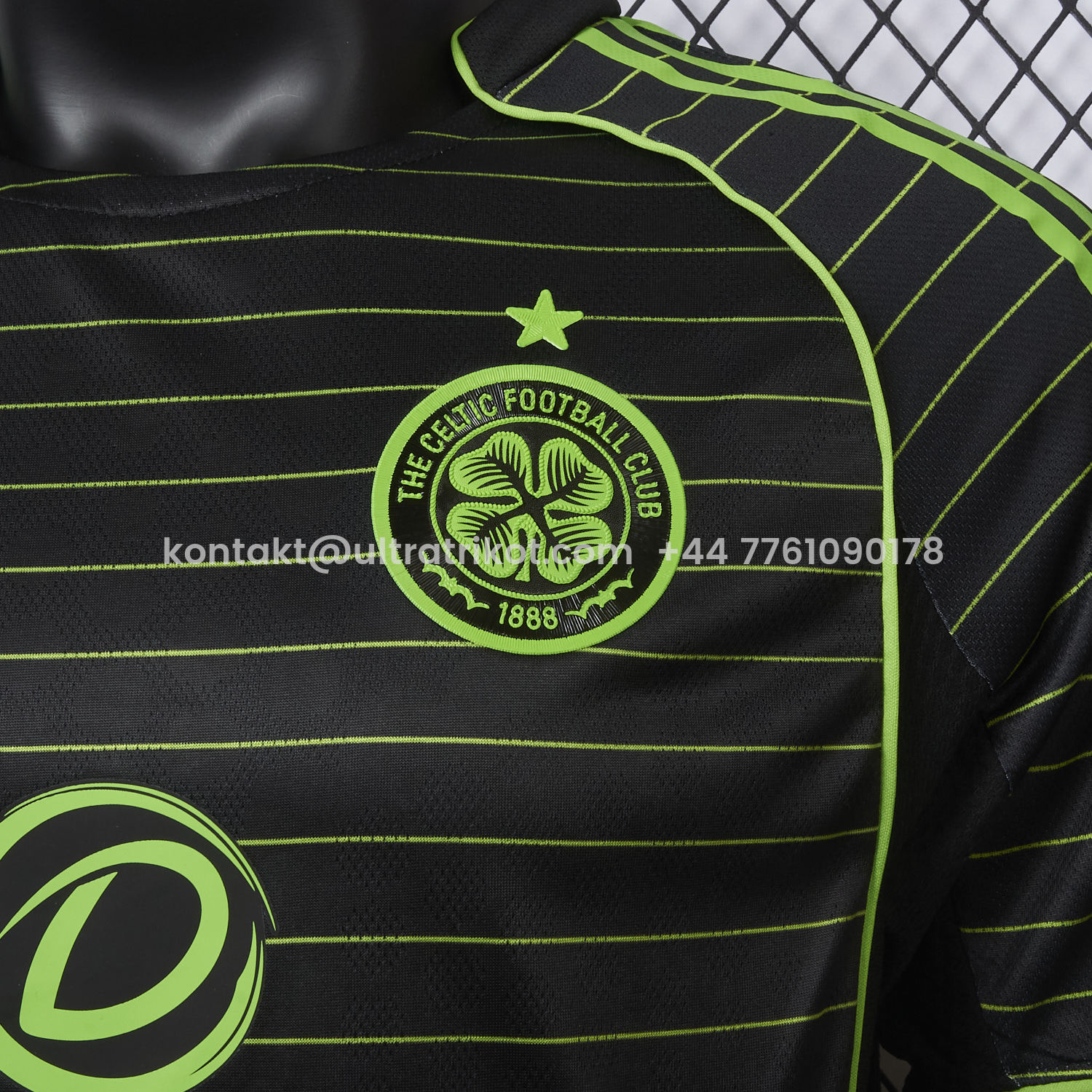 UltraTrikot-Celtic 25-26 Away Black Jersey - Player Version