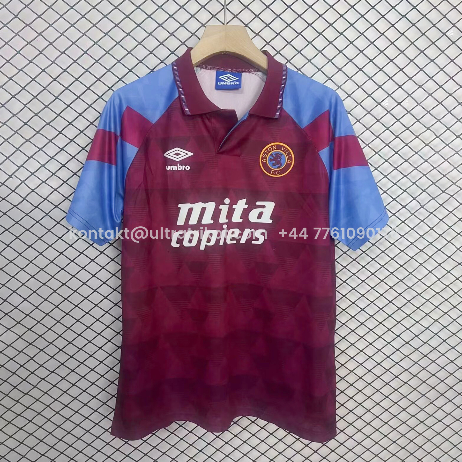 UltraTrikot-Retro Aston Villa 1990-92 Home Jersey