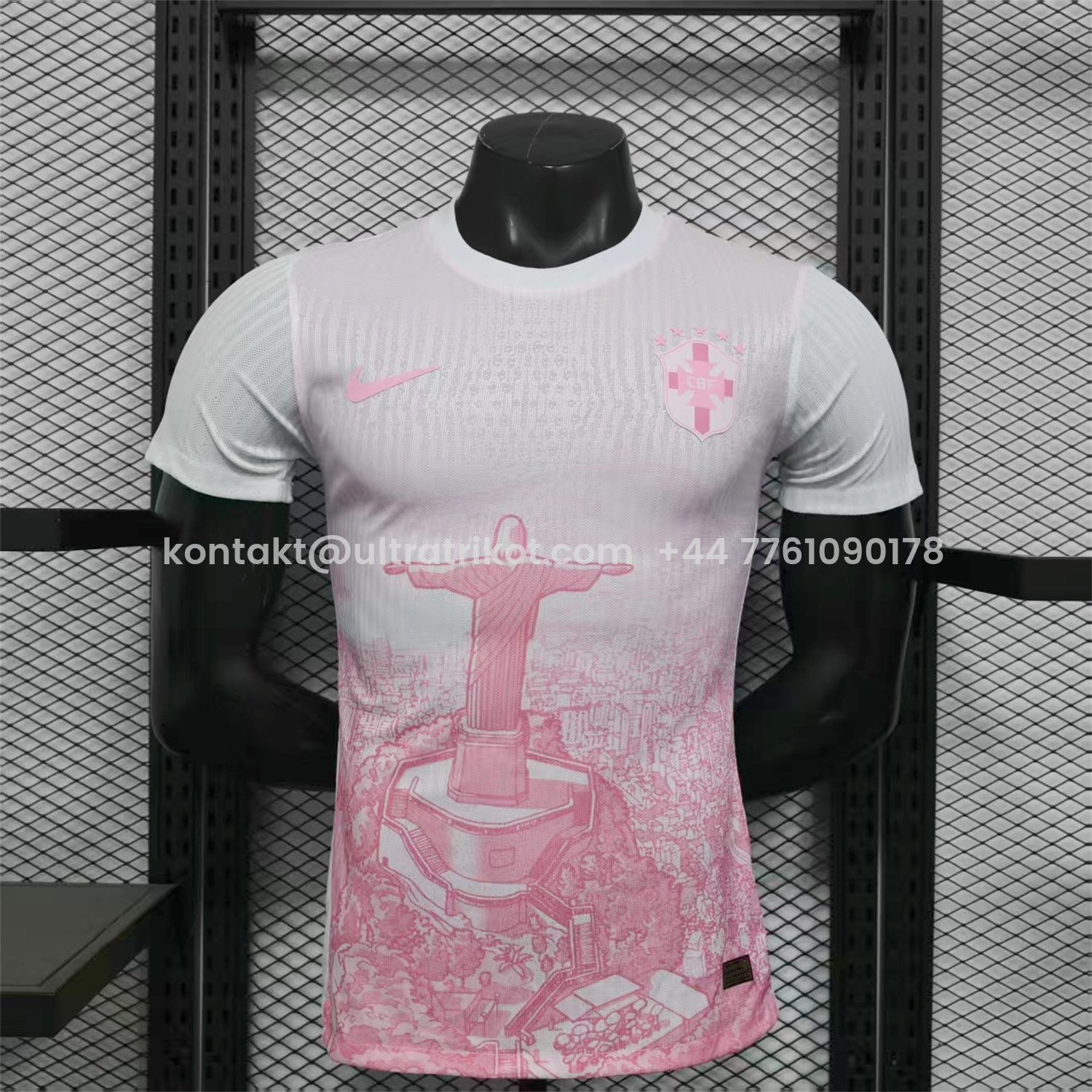 UltraTrikot-Brazil 25-26 Pink White Jesus Statue Special Jersey - Player Version