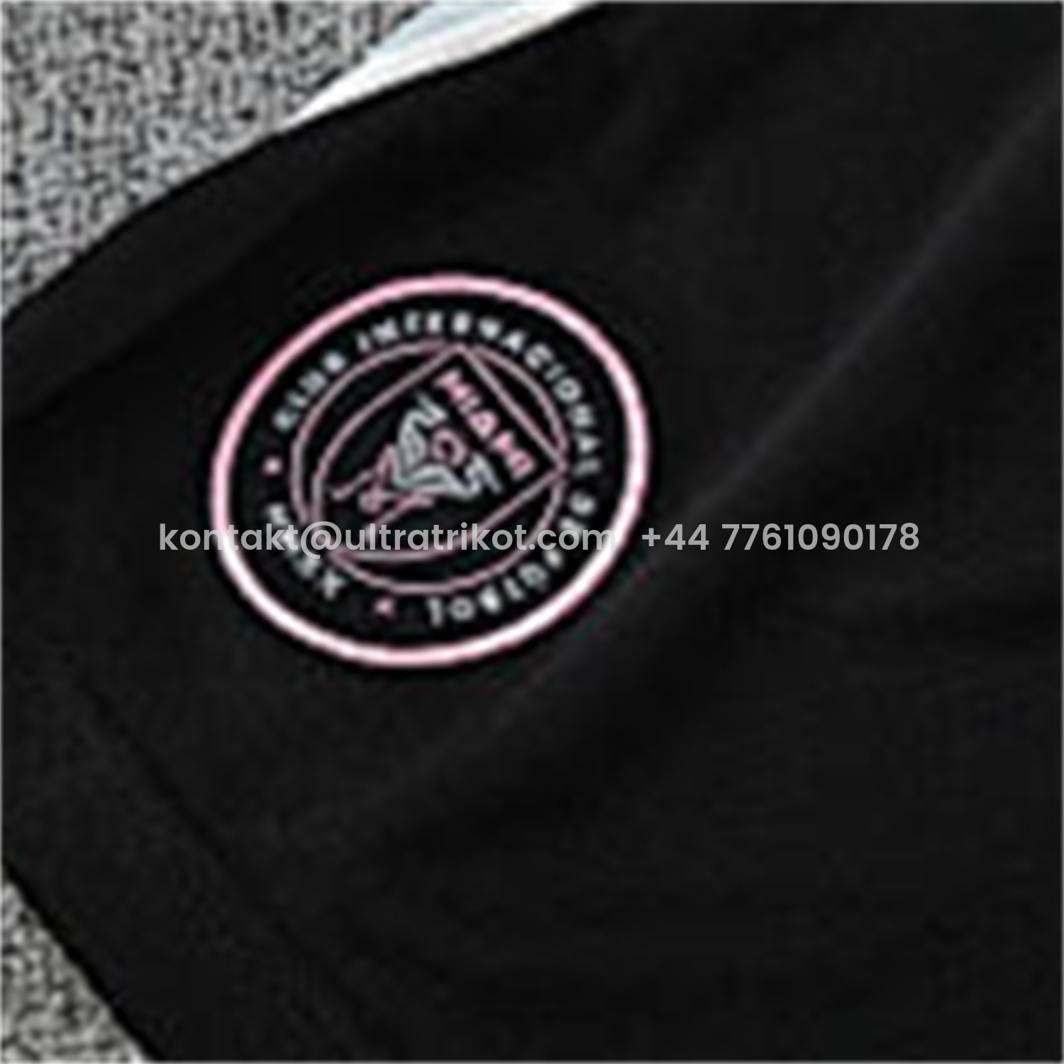 UltraTrikot-INT M.A.M 25-26 Short-Sleeve Training Set - Light Grey Stripes Black Top & Black Shorts