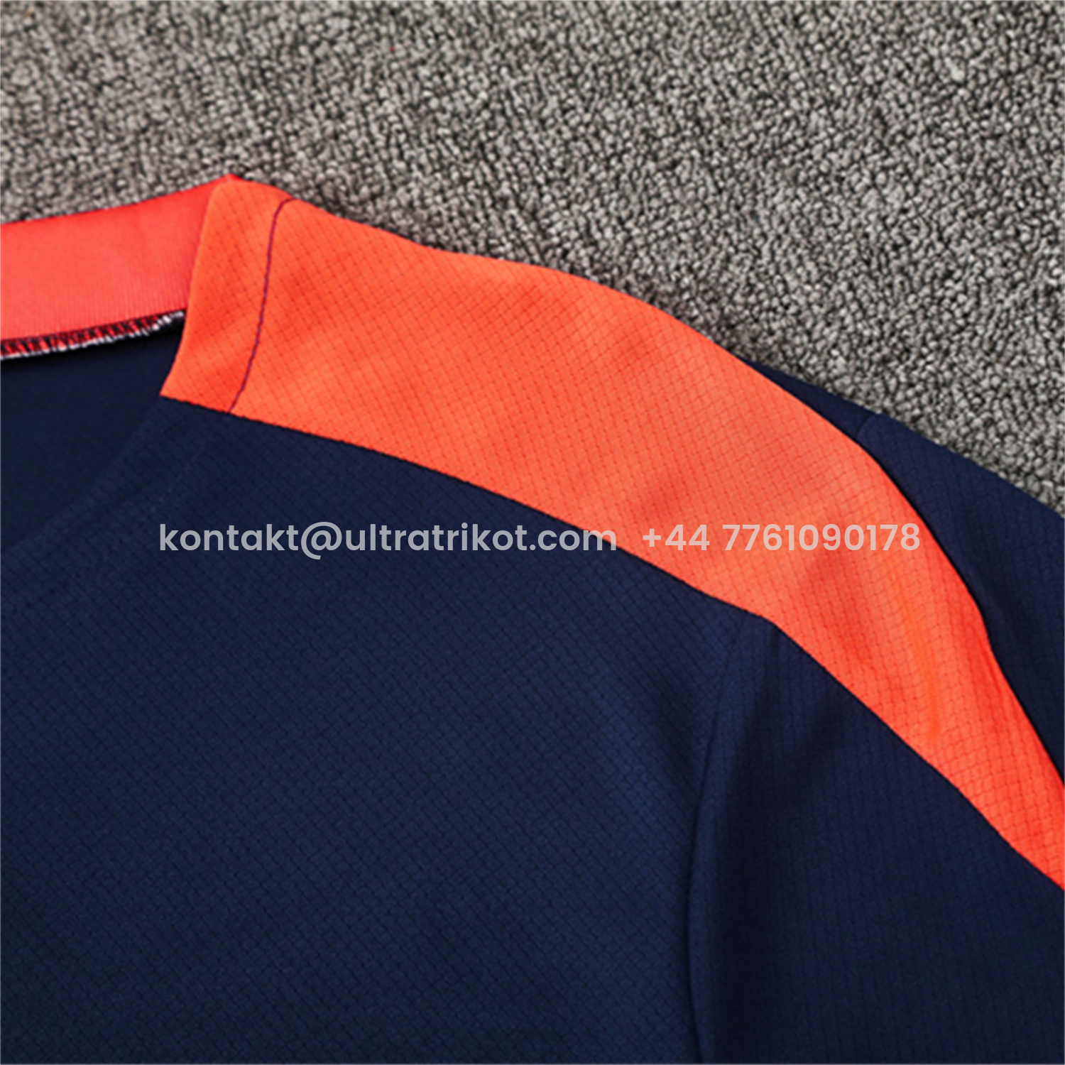 UltraTrikot-Barcelona 25-26 Kids Short-Sleeve Training Set - Royal Blue Top Orange Sponsor & Royal Blue Shorts