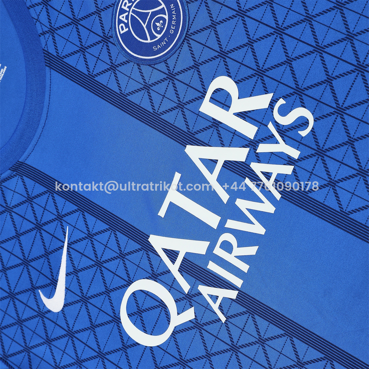UltraTrikot-Paris Saint-Germain PSG 25-26 Short-Sleeve Training Set - Blue Top & Deep Blue Shorts