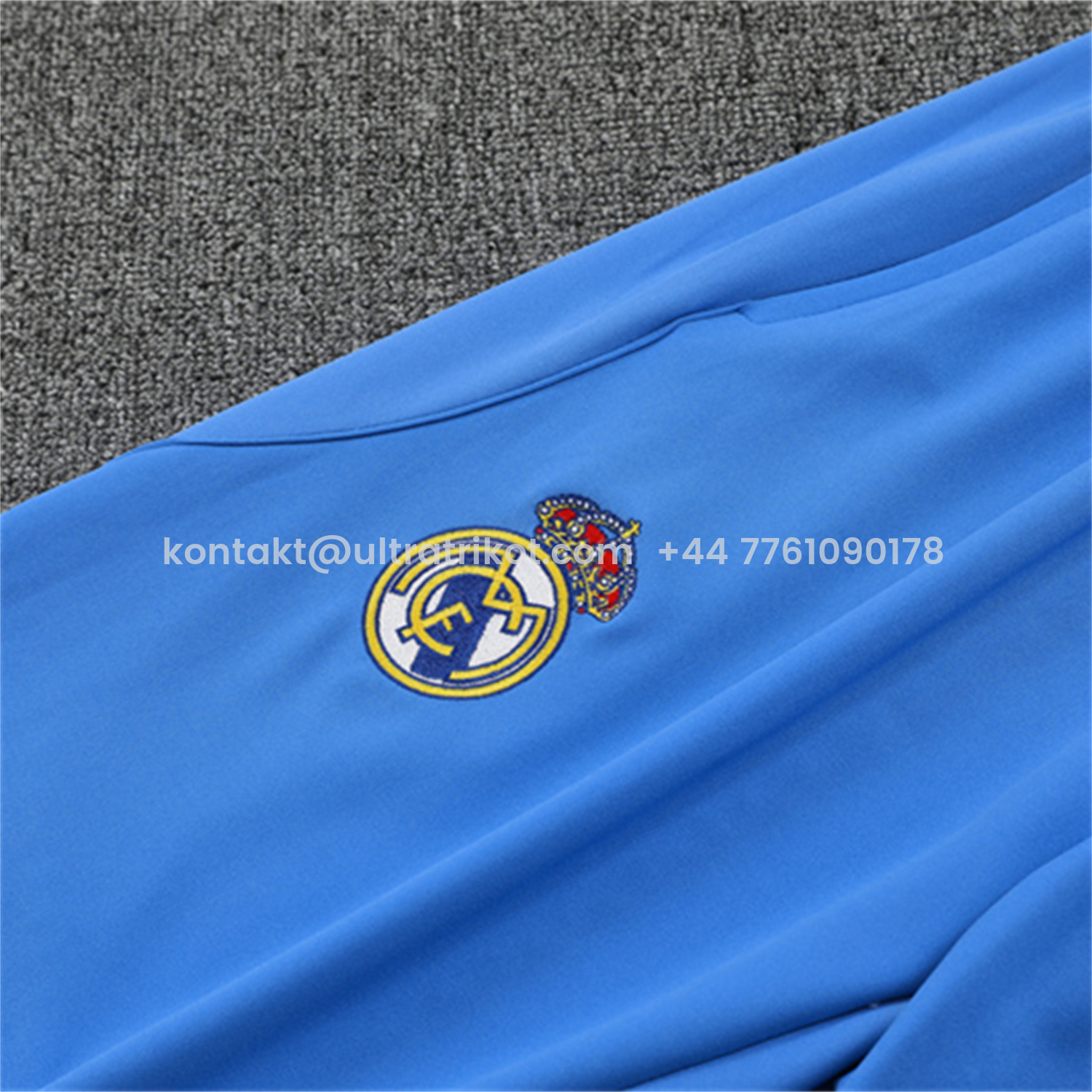 UltraTrikot-Real Madrid 25-26 Long Sleeve Training Set - White Top & Blue Pants