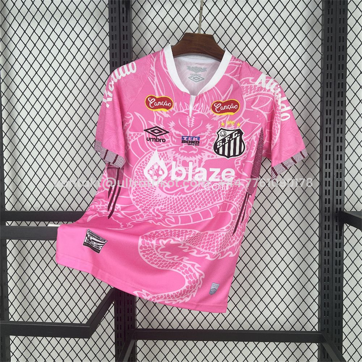 UltraTrikot-Santos 25-26 Pink Special Jersey with Sponsors - Fans Version