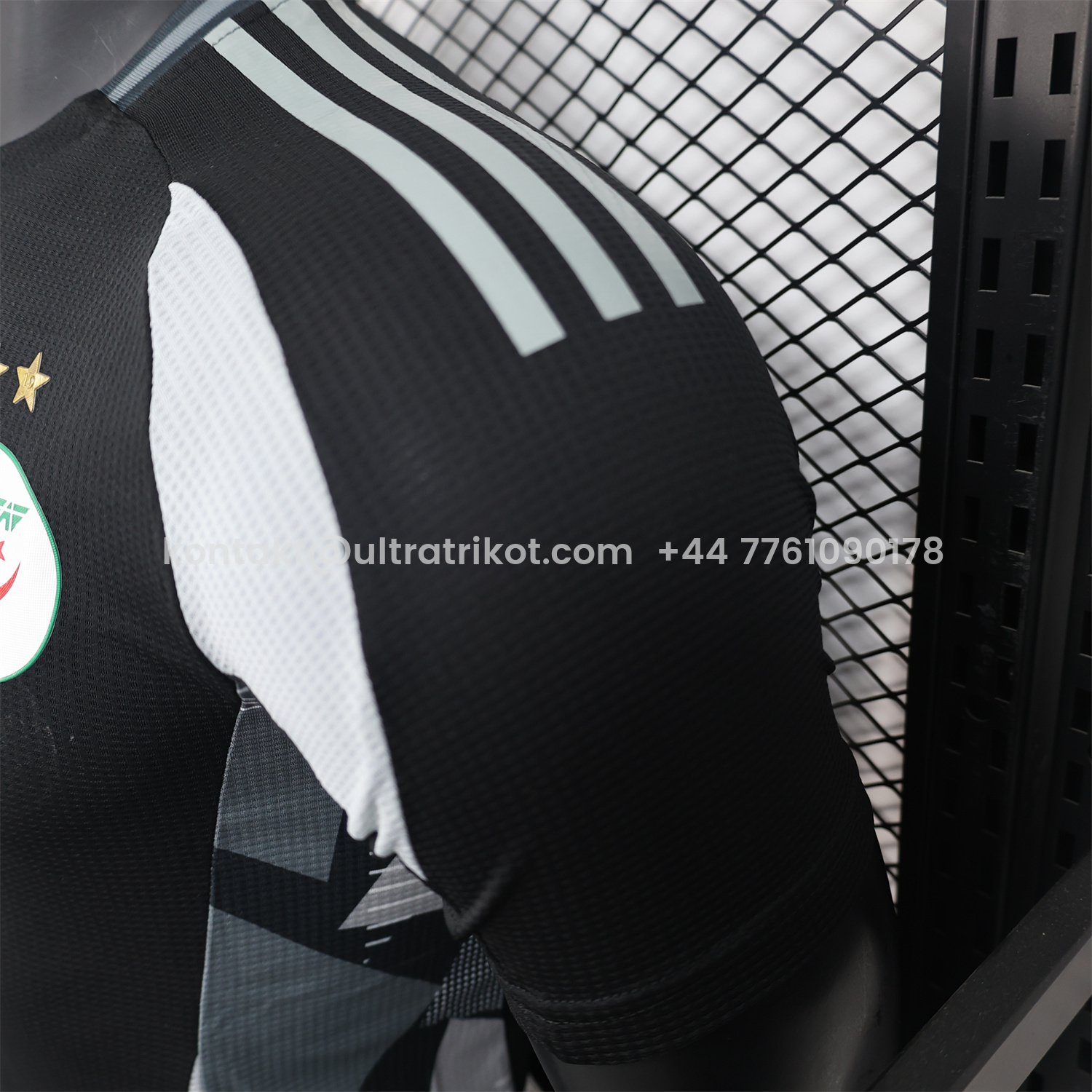 UltraTrikot-Algeria 25-26 Pure Black Jersey with Grey Block - Player Version