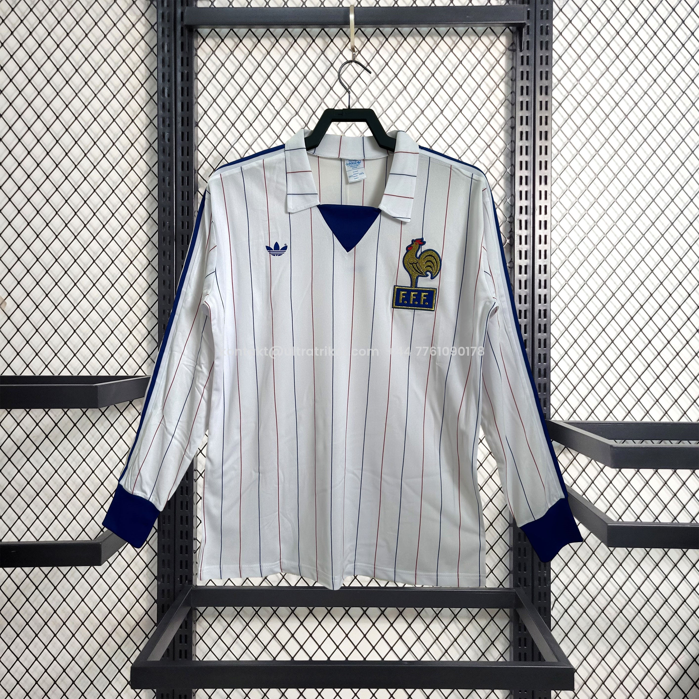 UltraTrikot-Retro France 1980-82 Away Long Sleeve Jersey
