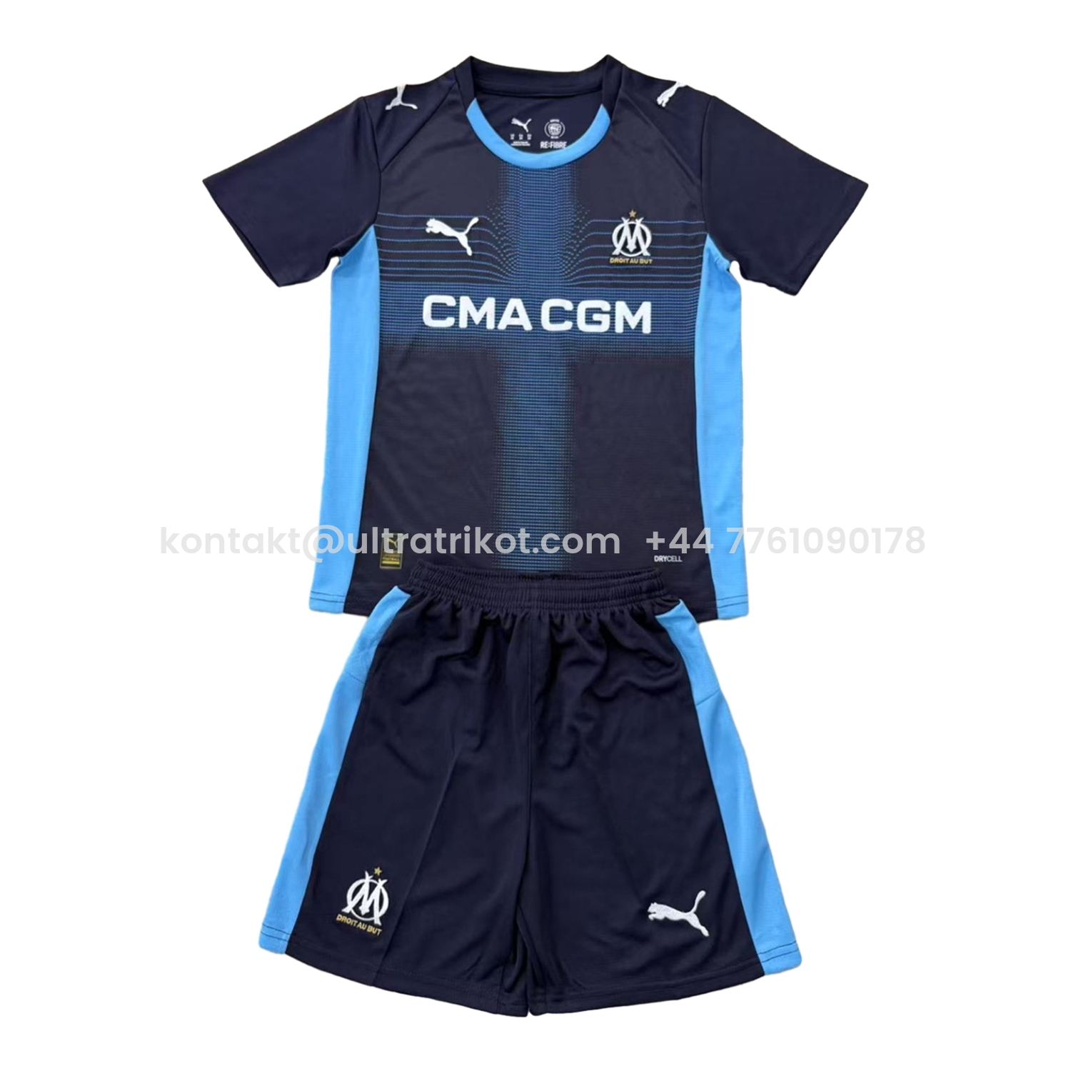 UltraTrikot-Marseille 25-26 Away Men's Adult Jersey Set - Fans Version