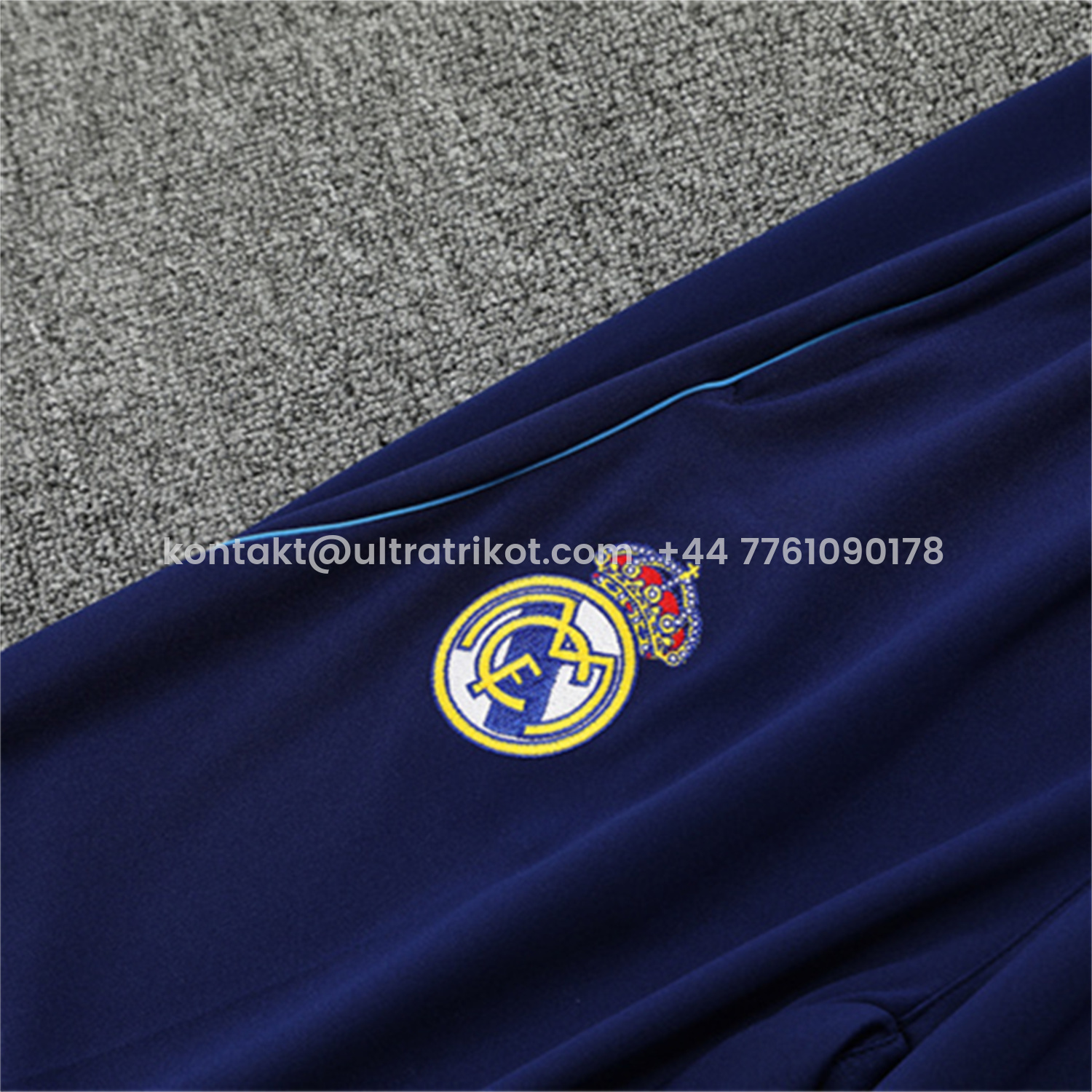 UltraTrikot-Real Madrid 25-26 Kids Long Sleeve Training Set - Deep Blue Top & Pants
