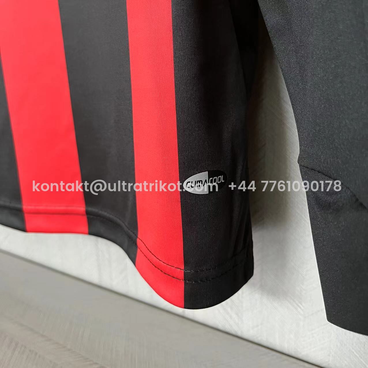 UltraTrikot-Retro AC Milan 2008-09 Home Long Sleeve Jersey