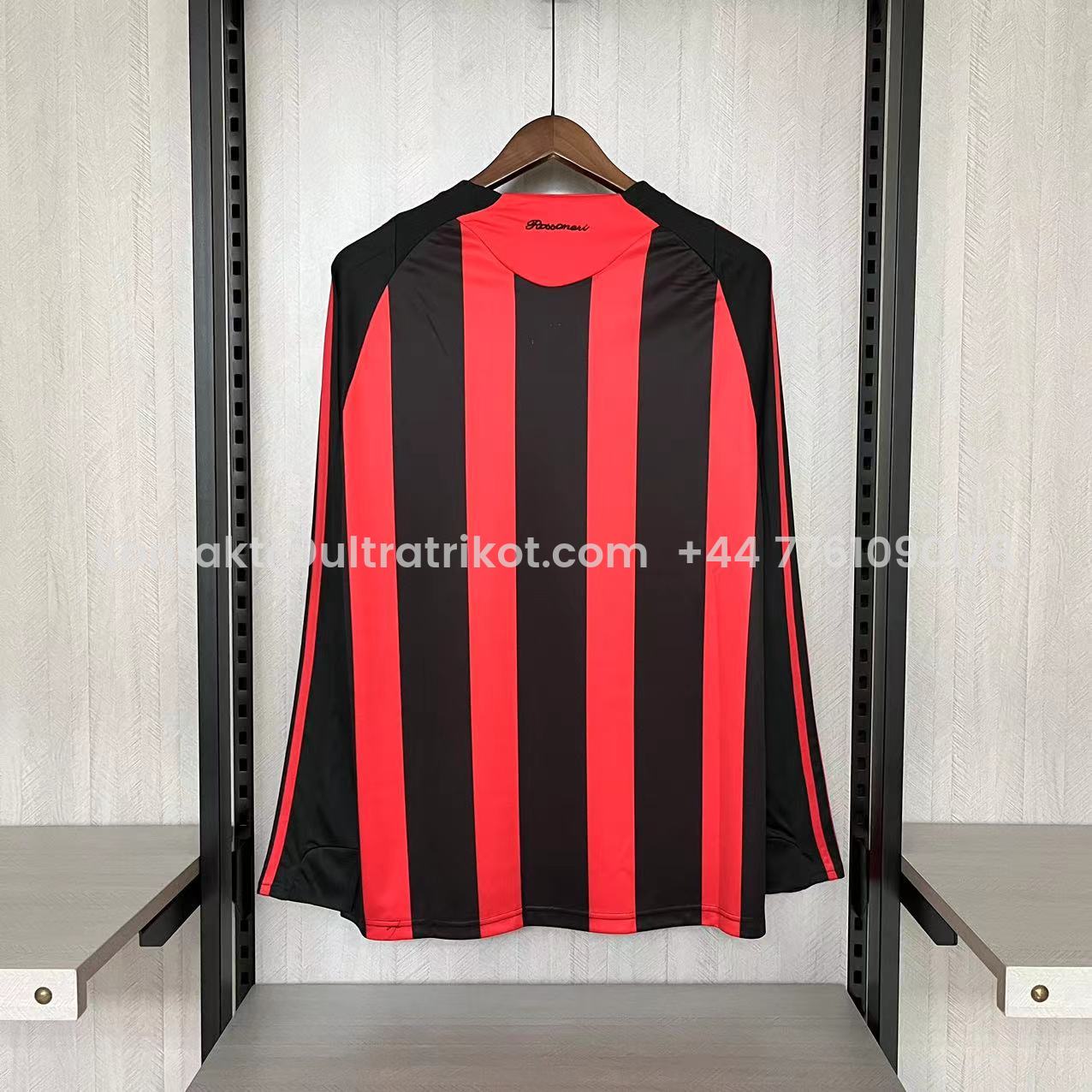 UltraTrikot-Retro AC Milan 2008-09 Home Long Sleeve Jersey