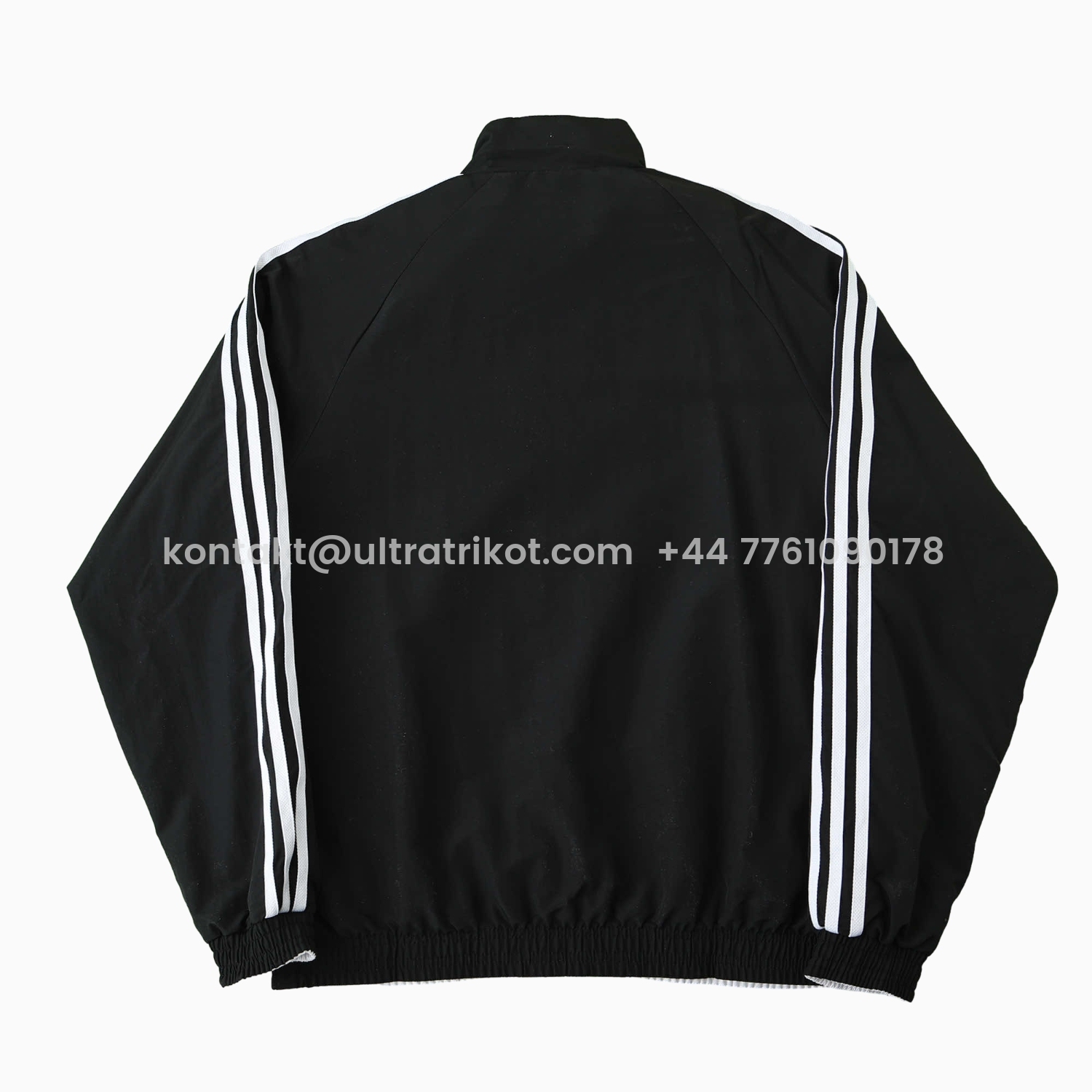 UltraTrikot-Retro Germany 1990 Double Sided Reversible Windbreaker - White & Black