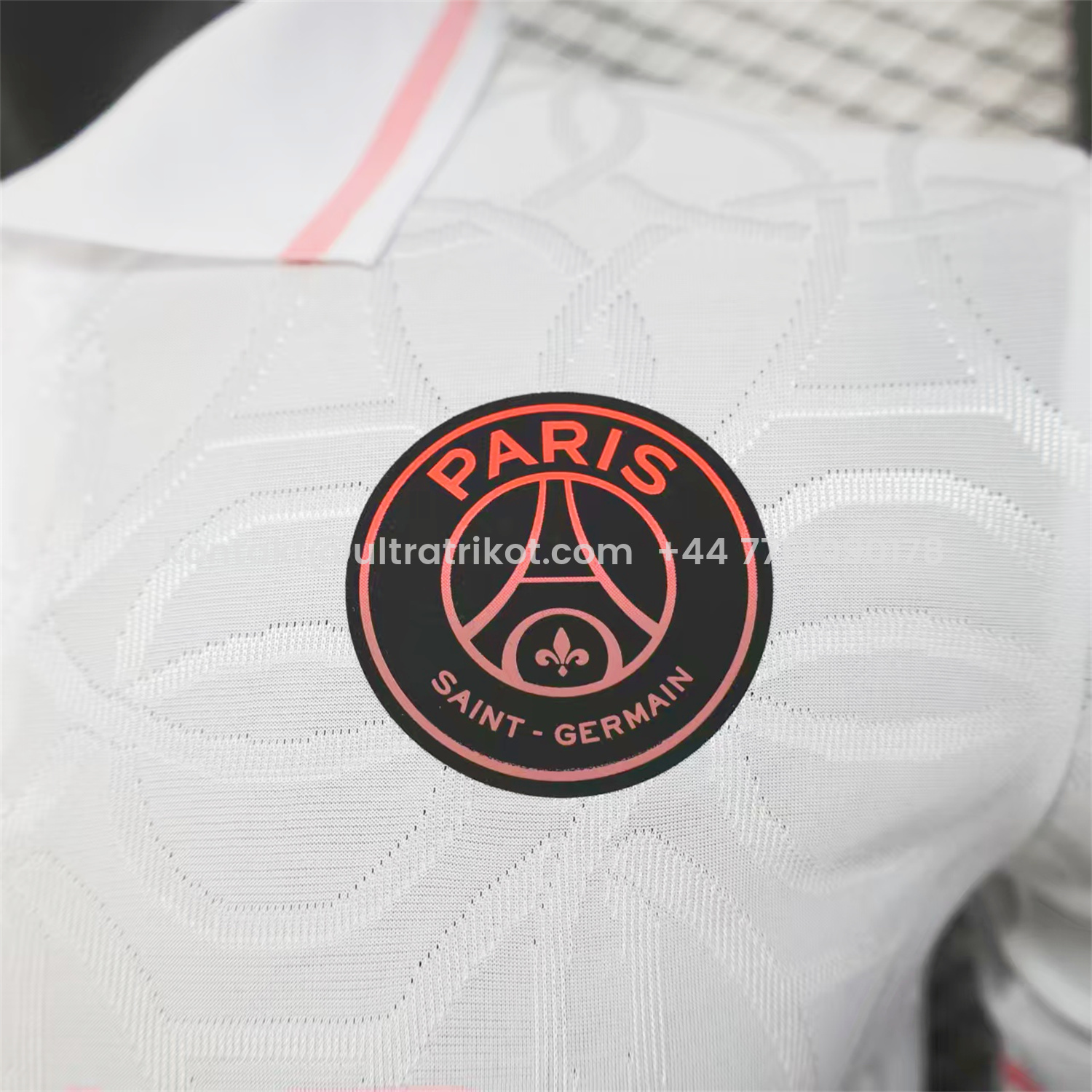 UltraTrikot-Paris Saint-Germain PSG 25-26 White And Pink Pre-Match Training Jersey - Player Version
