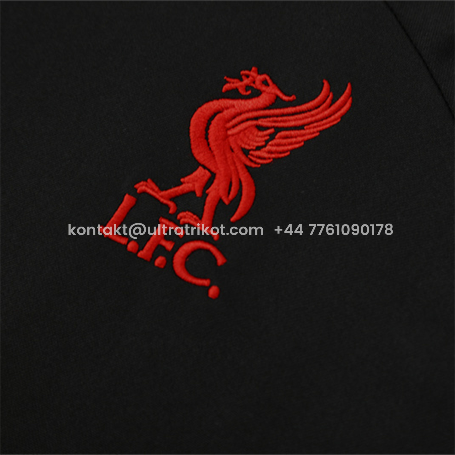 UltraTrikot-Liver.pool 25-26 Kids Long Sleeve Training Set - Black Top & Black Pants