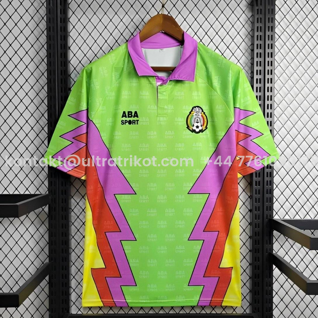 UltraTrikot-Retro Mexico 1994 Goalkeeper Green Jersey