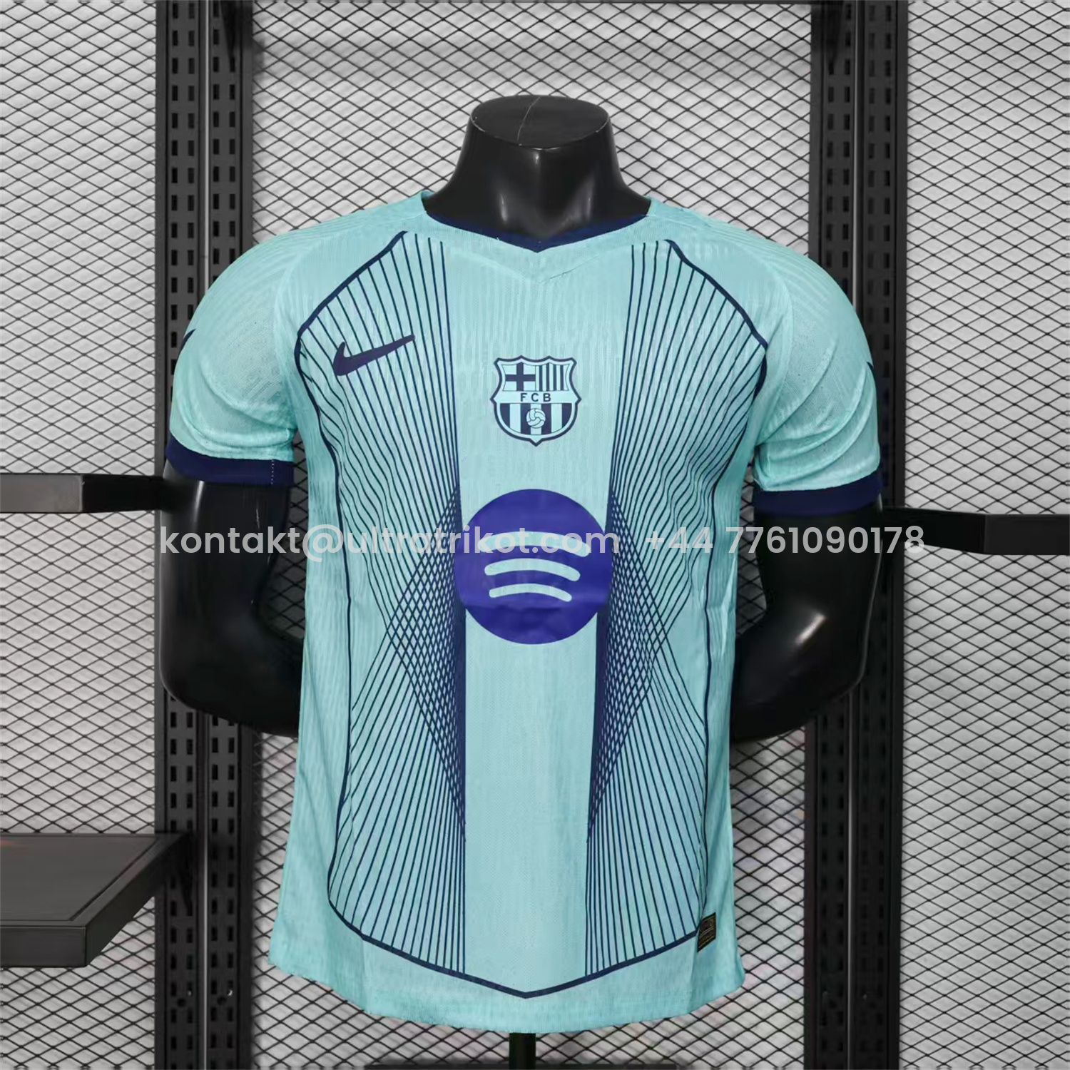 UltraTrikot-Barcelona 25-26 T90 Cyan Special Jersey - Player Version