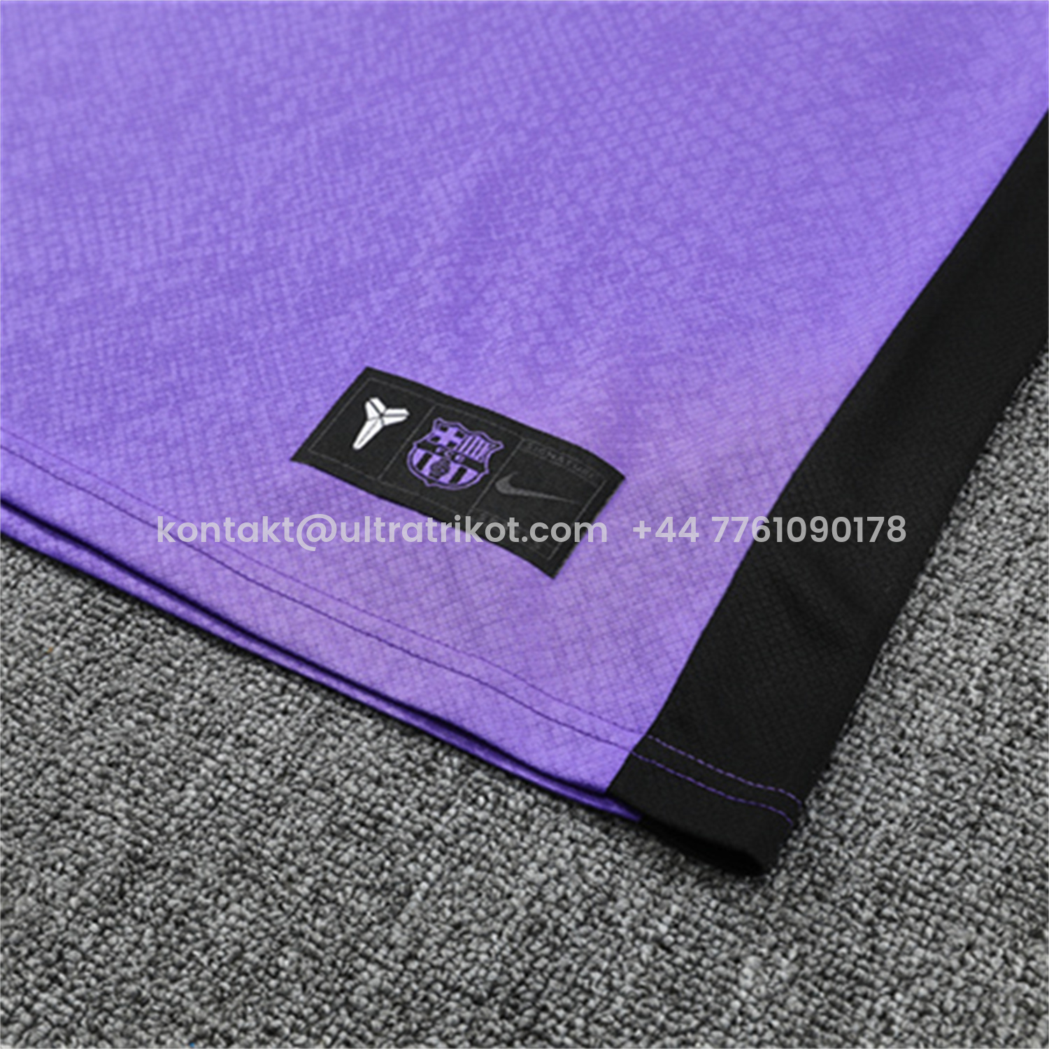 UltraTrikot-Barcelona 25-26 X KB Kids Short-Sleeve Training Set - Purple Top & Black Shorts