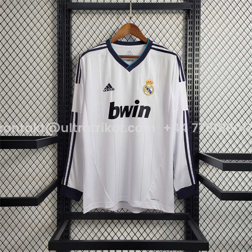 UltraTrikot-Retro Real Madrid 12-13 Home Long Sleeve Jersey