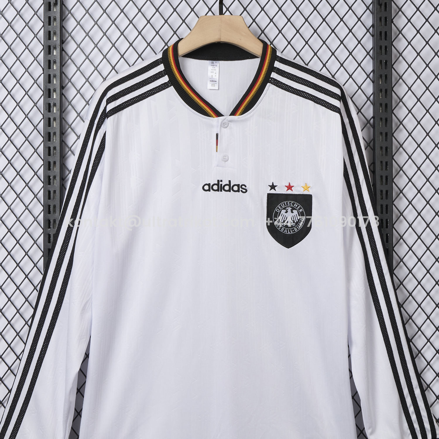 UltraTrikot-Retro Germany 1996 Home Long Sleeves Jersey