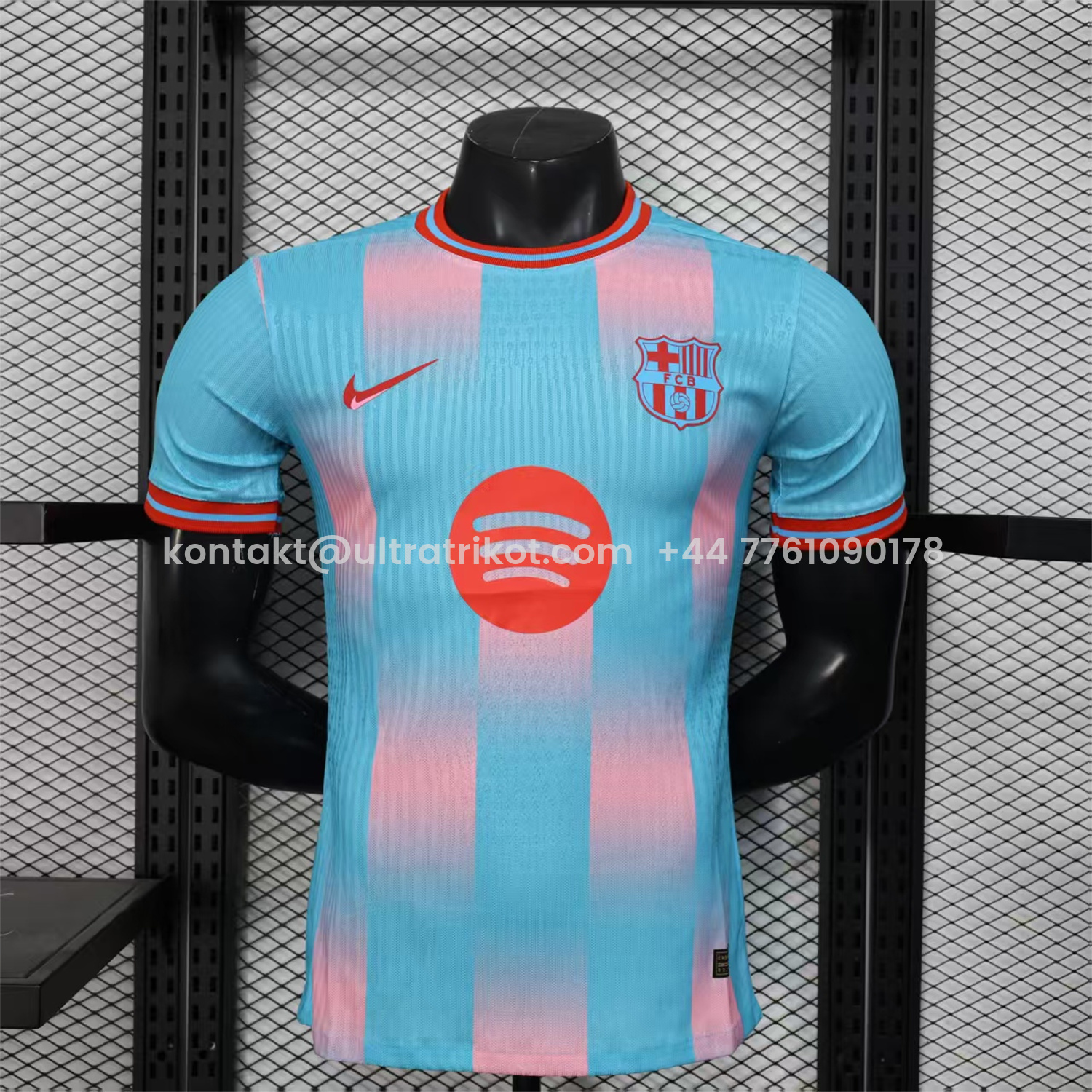 UltraTrikot-Barcelona 25-26 Orange Logo Pink & Light Blue Special Jersey - Player Version