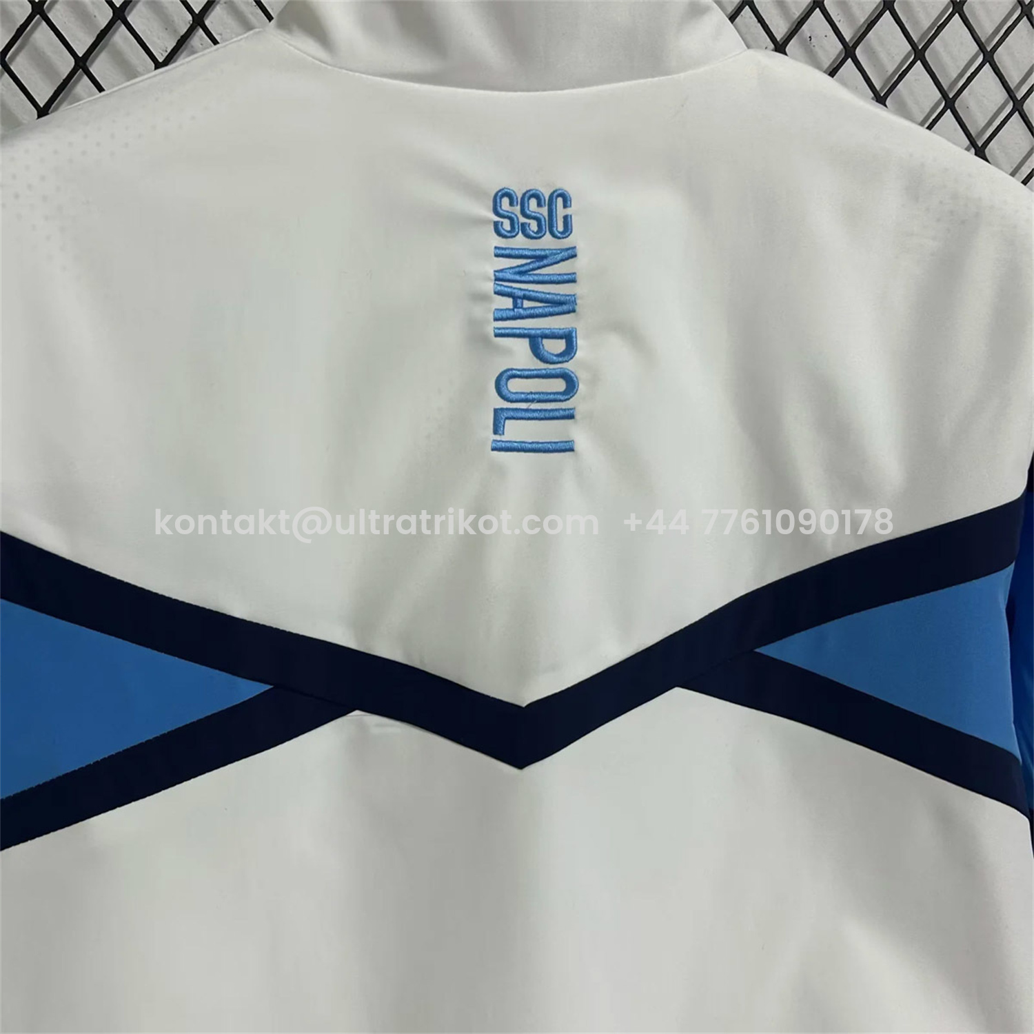 UltraTrikot-Napoli 25-26 Windbreaker Jacket - White And Blue