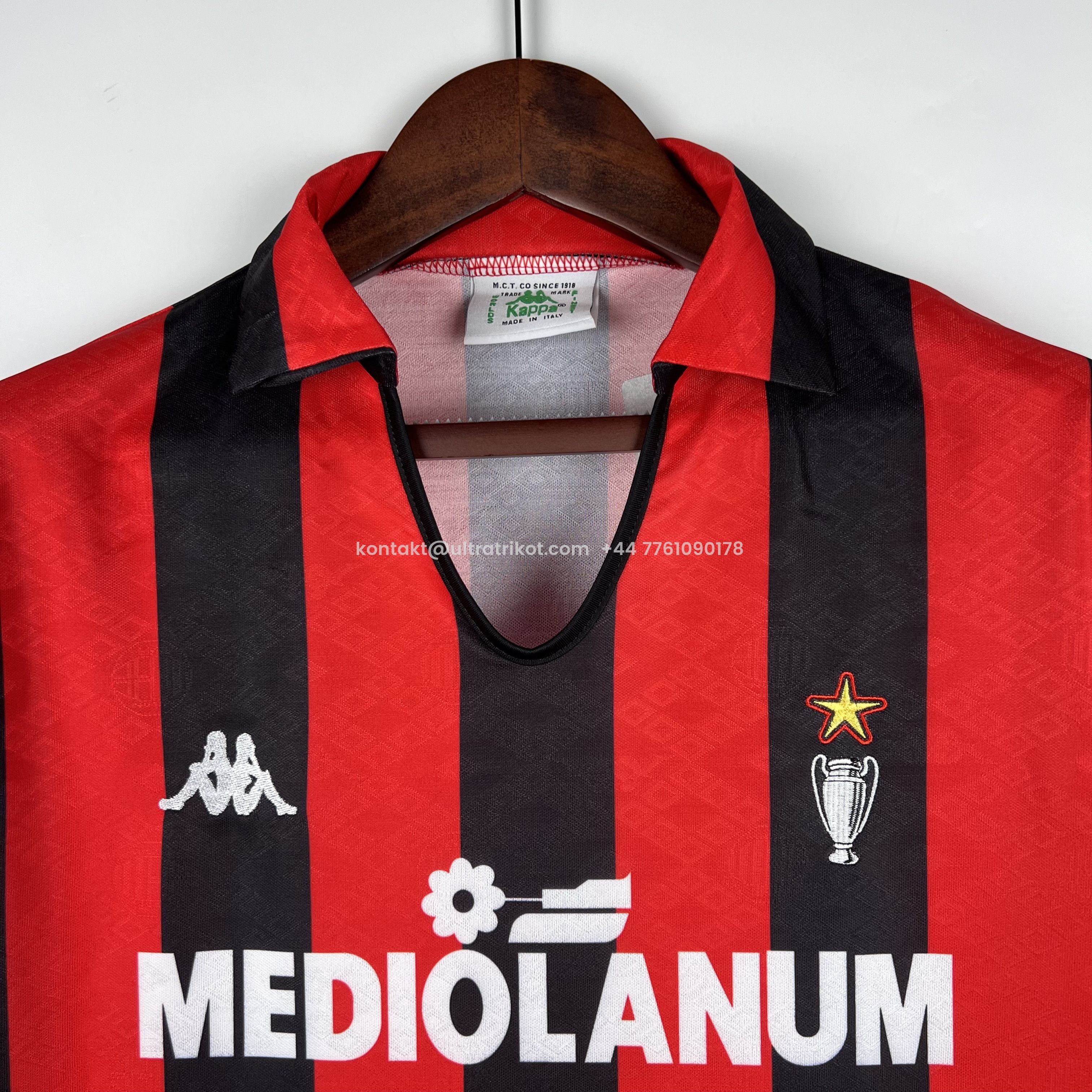 UltraTrikot-Retro AC Milan 1989-90 Home Stadium Jersey