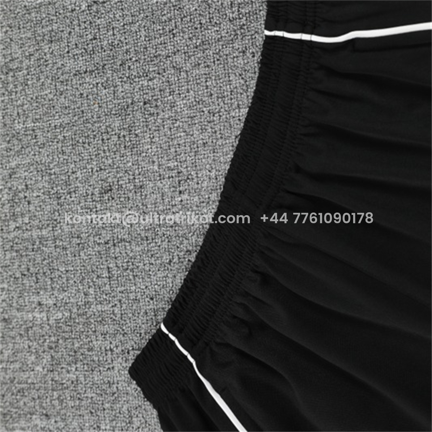 UltraTrikot-Real Madrid 25-26 Short-Sleeve Training Set - Grey And White Top & Black Shorts