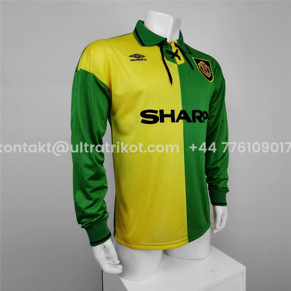 UltraTrikot-Retro Manchester United 92-94 Third Away Long Sleeve Jersey
