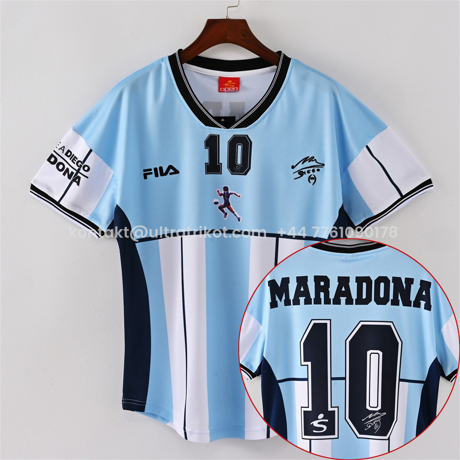UltraTrikot-Retro Argentina 2001 Maradona Retirement Commemorative Edition Jersey with Maradona #10