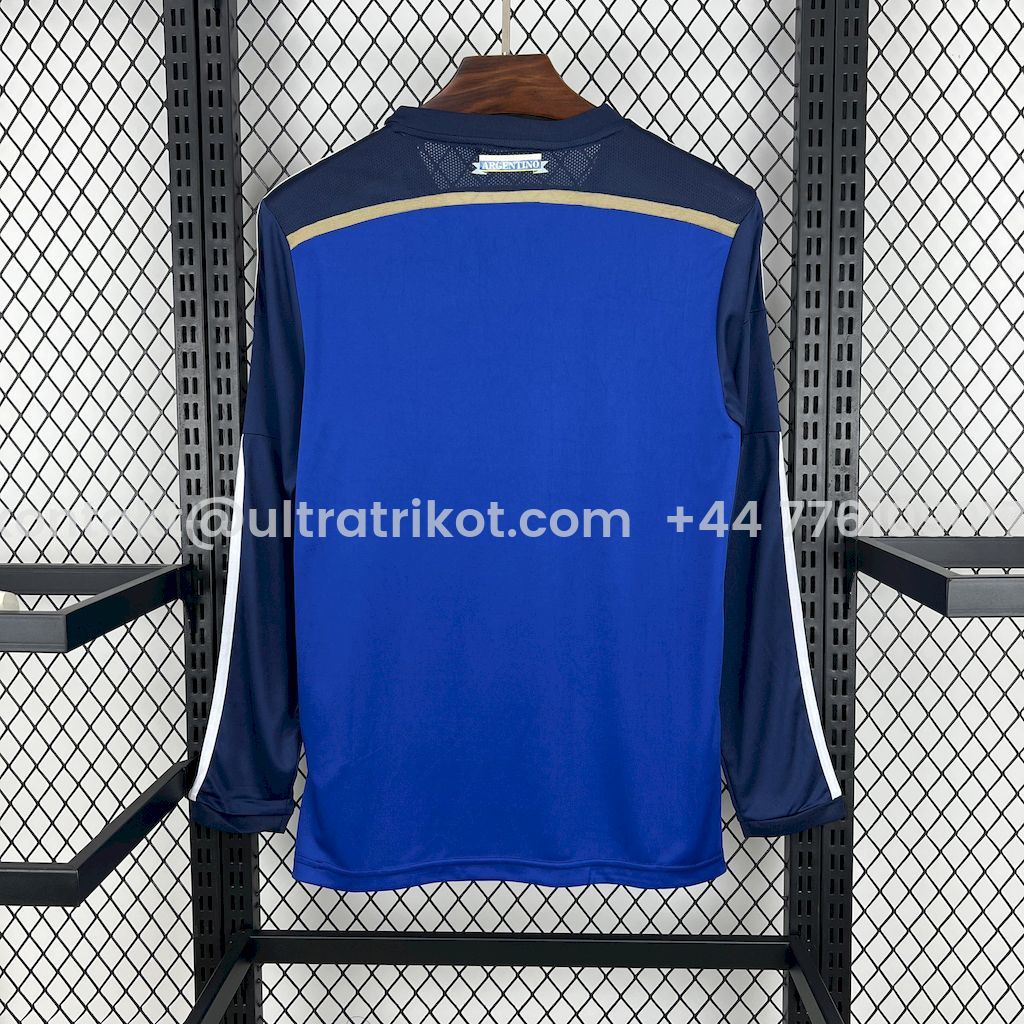 UltraTrikot-Retro Argentina 2014 Away Long Sleeves Jersey