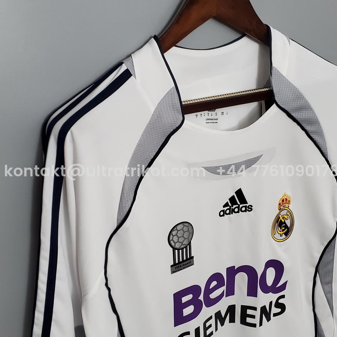 UltraTrikot-Retro Real Madrid 06-07 Home Long Sleeve Jersey