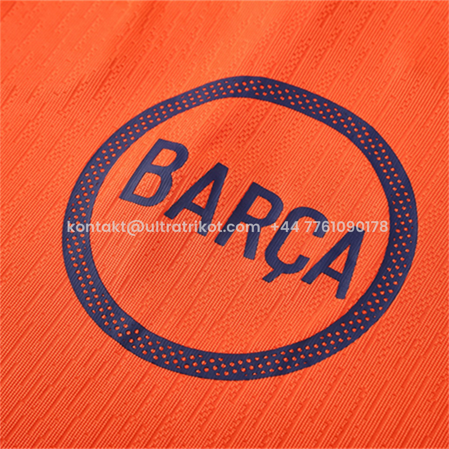 UltraTrikot-Barcelona 25-26 Long Sleeve Training Set - Orange Top Royal Blue Sponsor & Royal Blue Pants