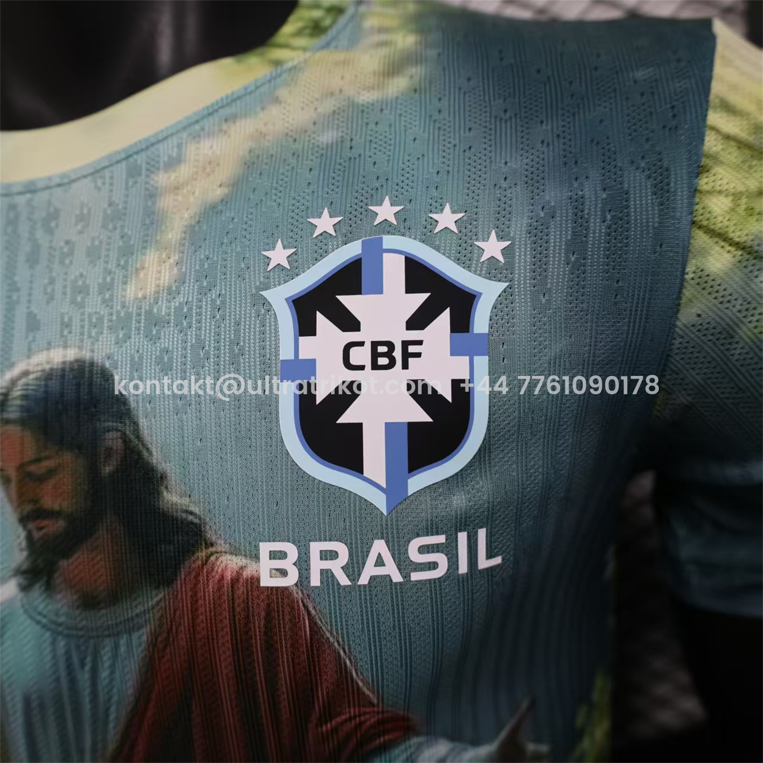 UltraTrikot-Brazil 25-26 Praying to Jesus Special Green Jersey - Player Version