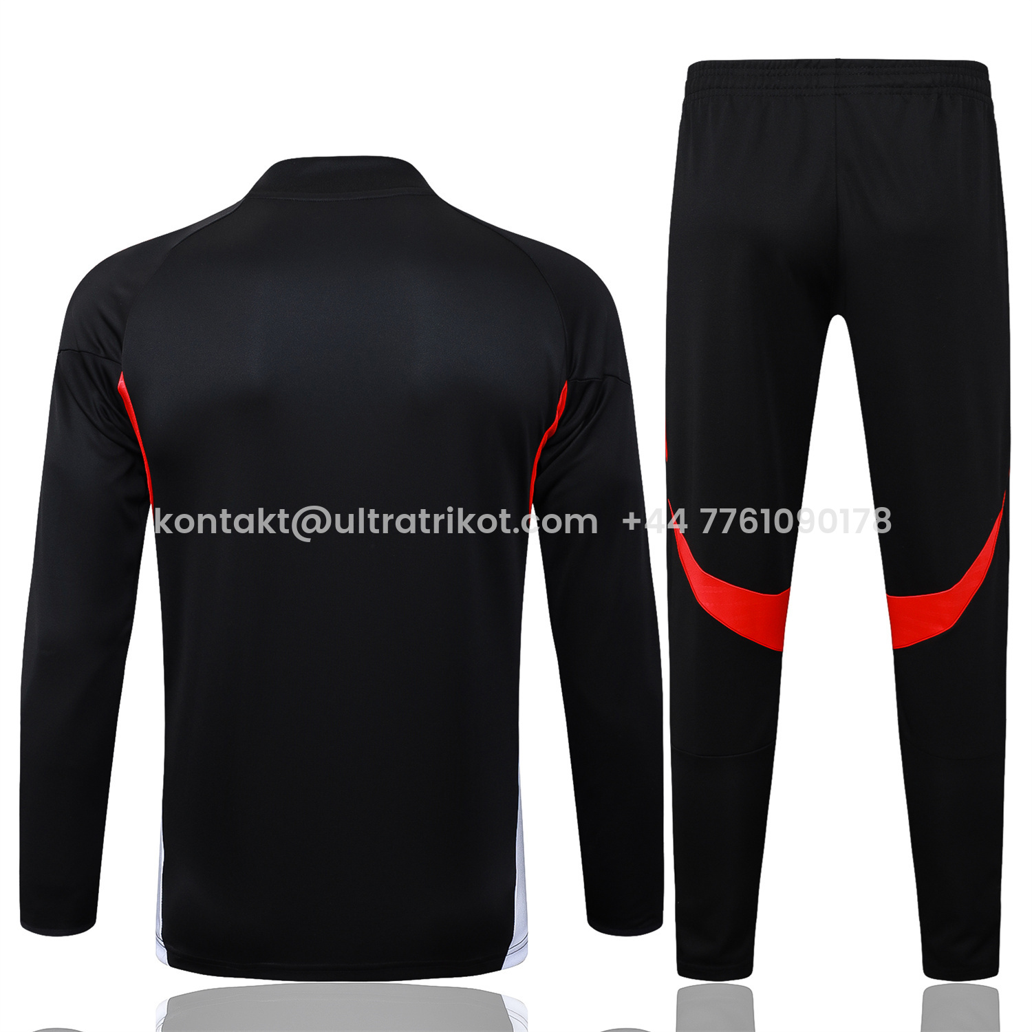 UltraTrikot-Bayern Munich 25-26 Long Sleeves Training Set - Black Top & Pants with Orange Badge
