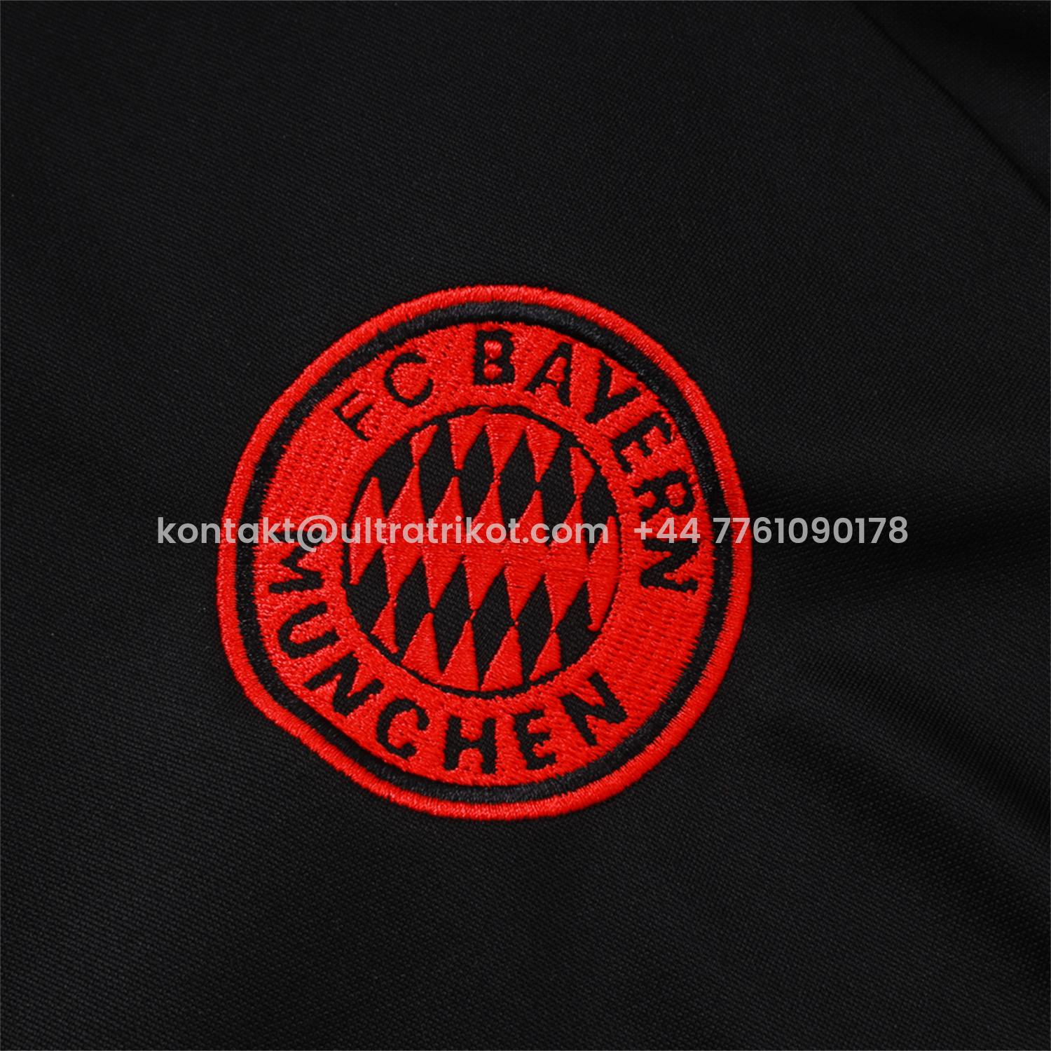 UltraTrikot-Bayern Munich 25-26 Long Sleeves Training Set - Black Top & Pants with Orange Badge