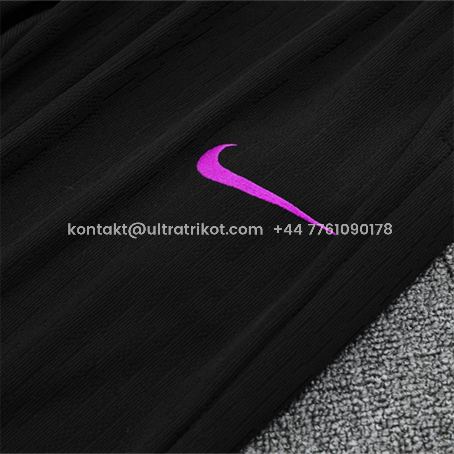 UltraTrikot-England 25-26 Kids Long Sleeve Training Set - Player Version - Black Top and Pants