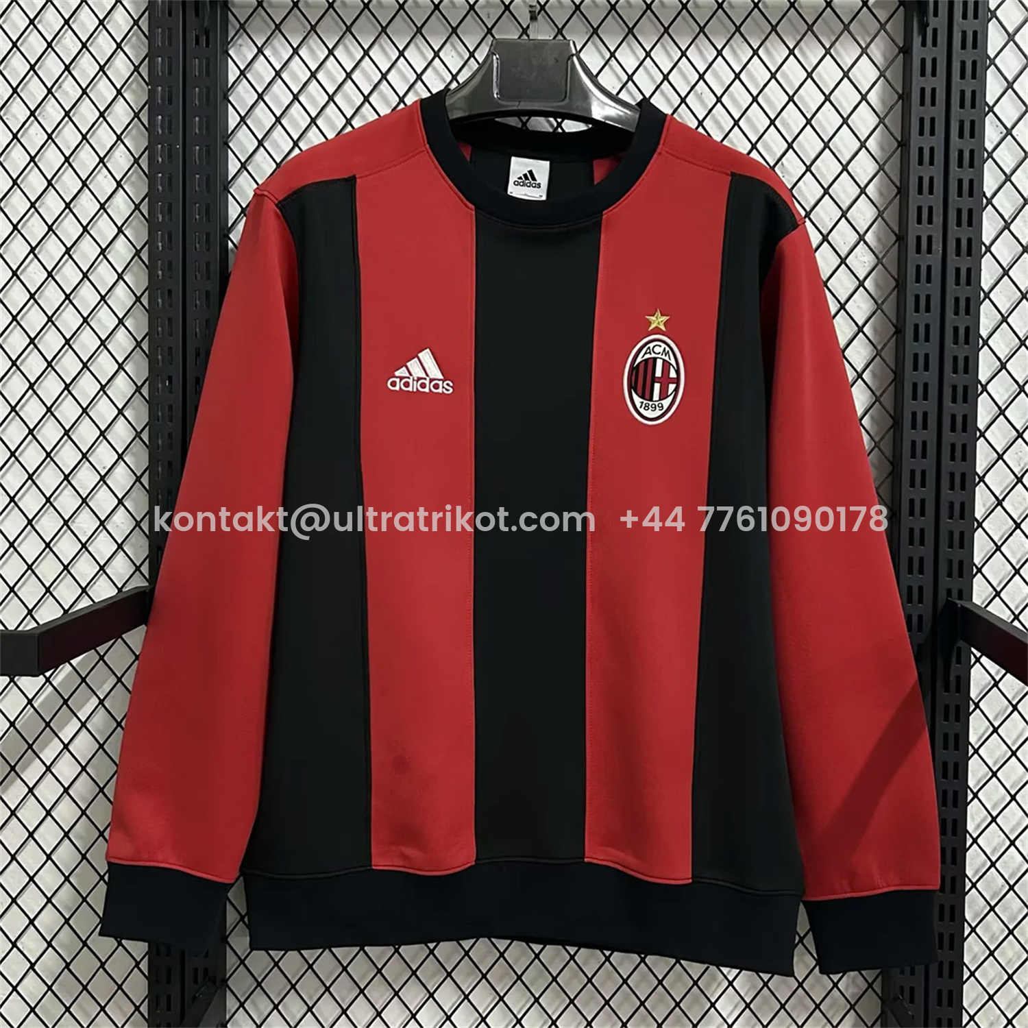 UltraTrikot-AC Milan Red Black Stripes Unisex Pullover Hoodieullover Hoodie