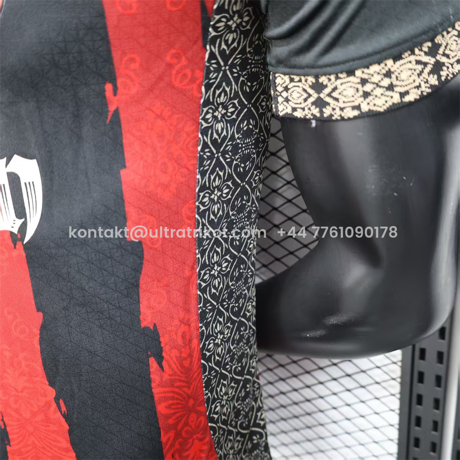 UltraTrikot-AC Milan 25-26 Team Name Advertisement Red & Black POLO Special Jersey - Player Version