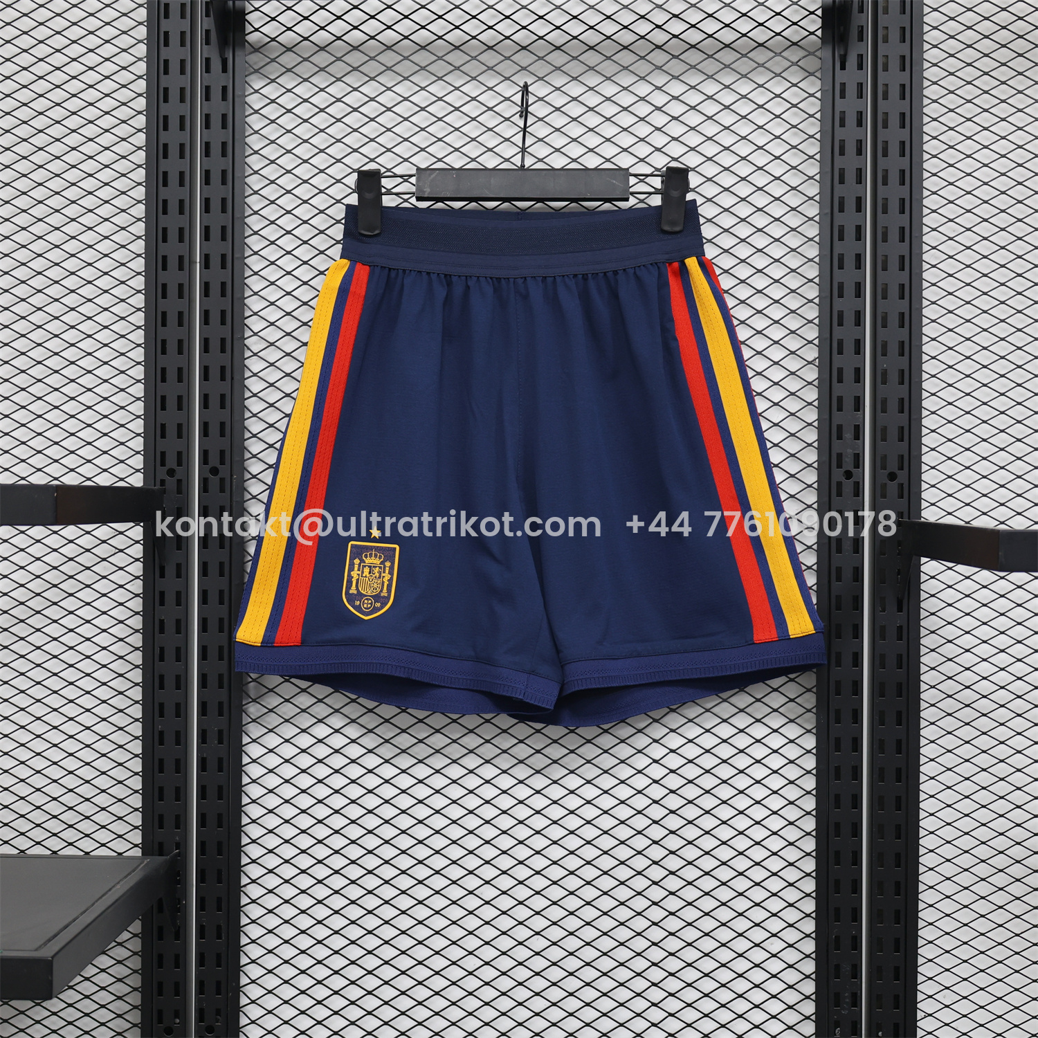 UltraTrikot-Spain 2026 Home Dark Blue Shorts - Player Version