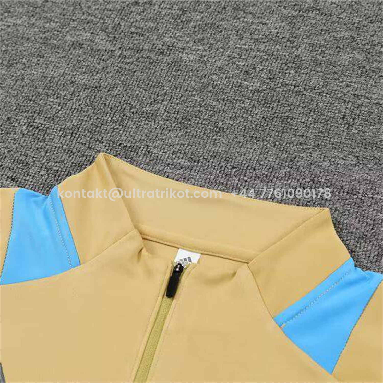 UltraTrikot-Argentina 25-26 Long Sleeve Training Set - Gold Top and Grey Pants