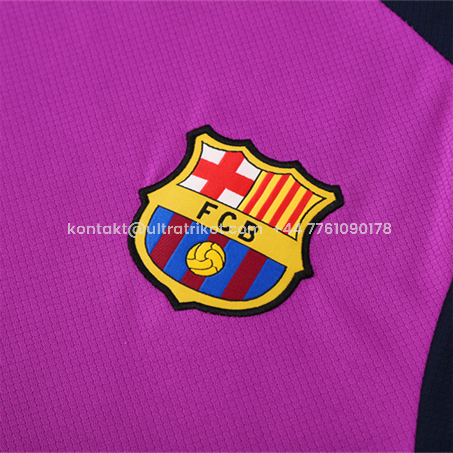 UltraTrikot-Barcelona 25-26 Kids Short-Sleeve Training Set - Purple Top & Deep Blue Shorts