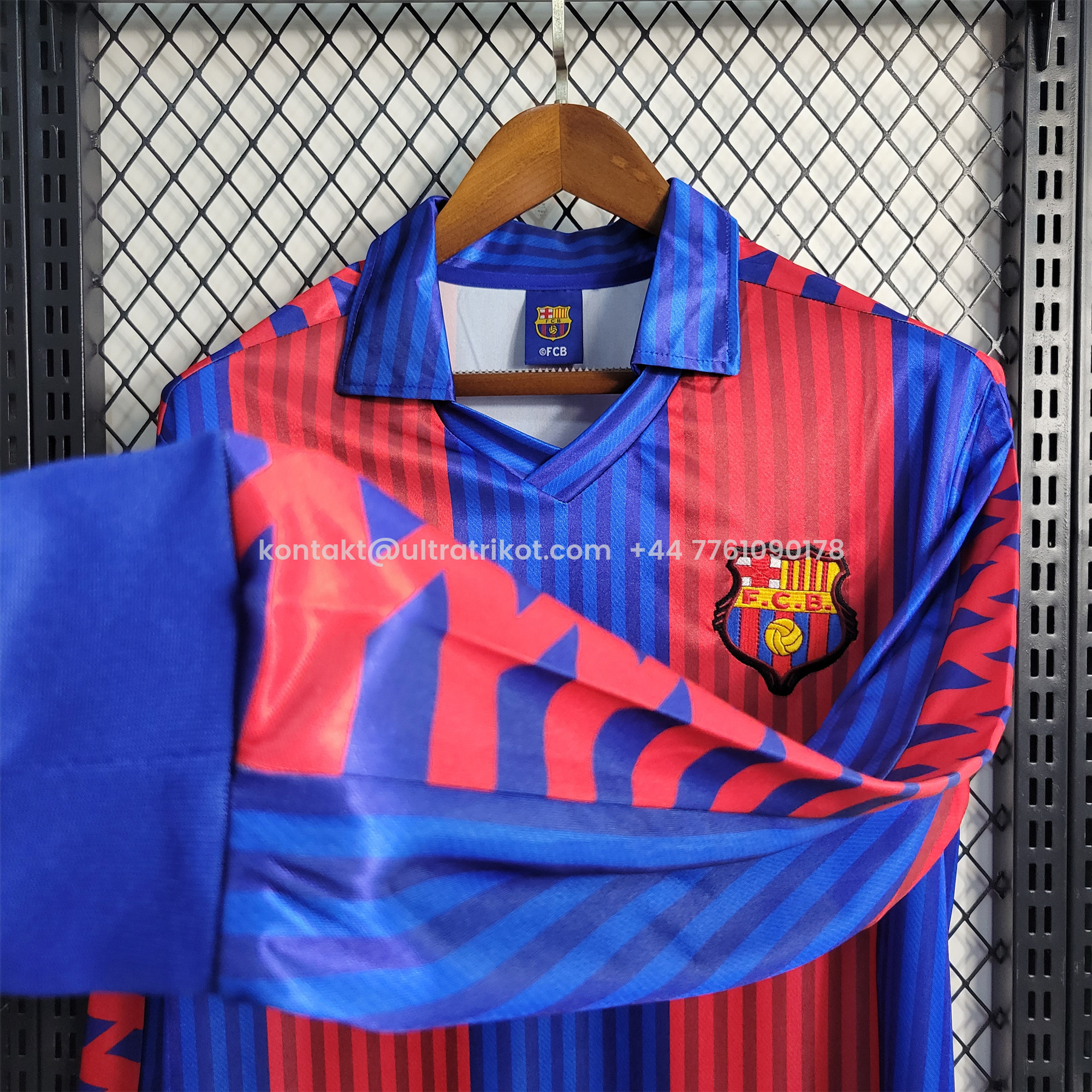 UltraTrikot-Retro Barcelona 90-92 Home Stadium Long Sleeve Jersey