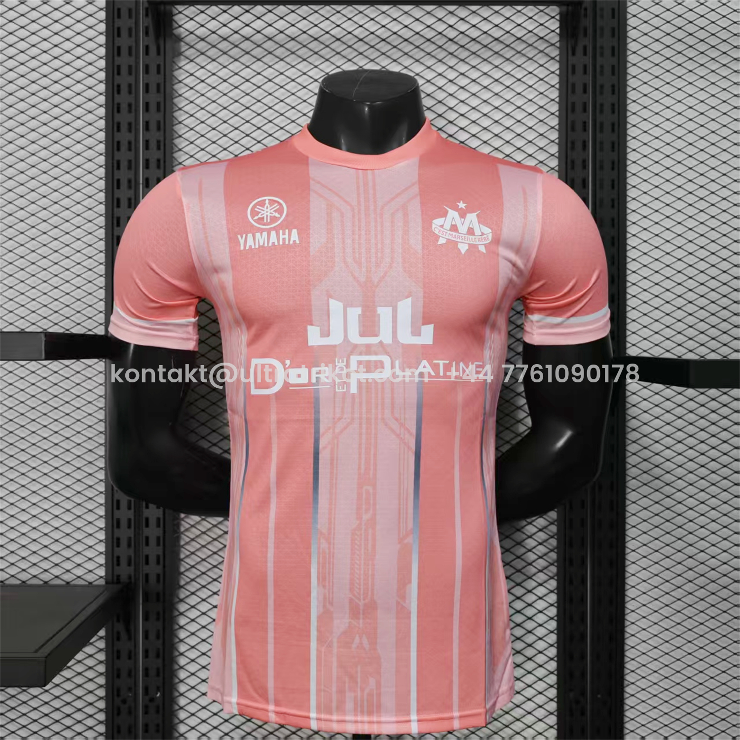 UltraTrikot-Marseille 25-26 Pink Stripes Special Jersey - Player Version