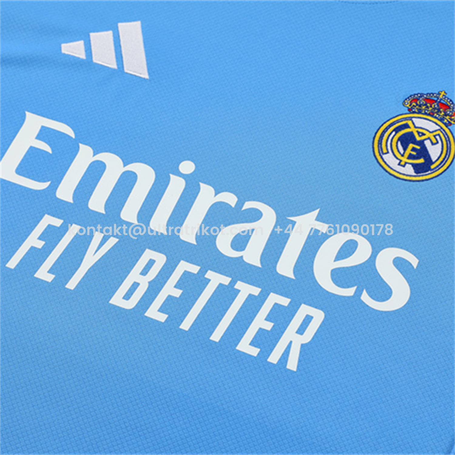 UltraTrikot-Real Madrid 25-26 Short-Sleeve Training Set - Sky Blue Top and Sky Blue Shorts
